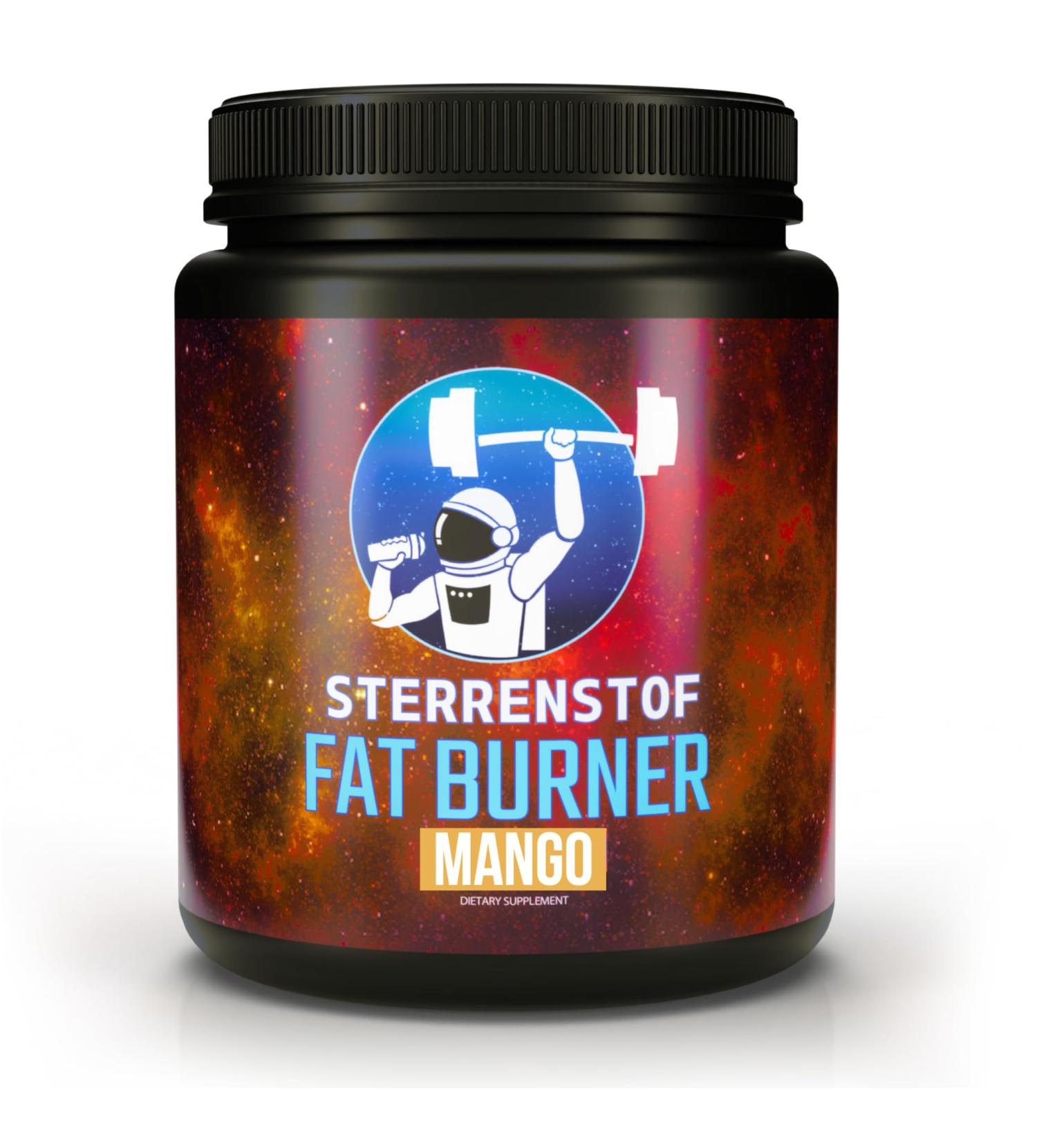 Sterrenstof Fat Burner Mango - Appetite Suppressant with L-Carnitine Green Tea & Caffeine | 300g Powder for Quick Weight Loss | 50 Portions - Buy Online on GoSupps.com