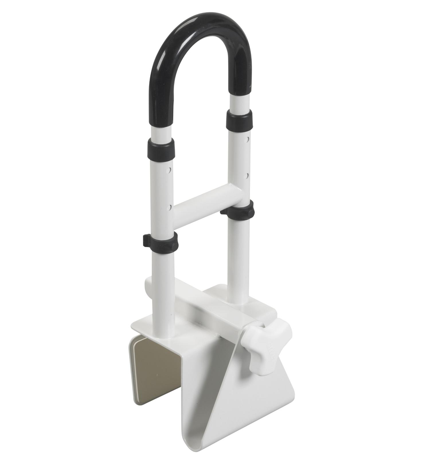 Drive Medical Adjustable Bathtub Grab Bar & Bathtub Safety Rail, White