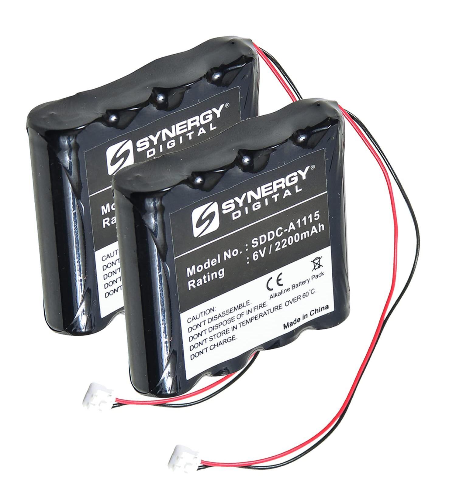 Synergy Digital Door Lock Batteries - 2x SDDC-A1115 Alkaline 6V 2200 mAh Replacement for Saflok MT Lock & X-GAA-FC42 - International Shipping Available - Buy Online on GoSupps.com