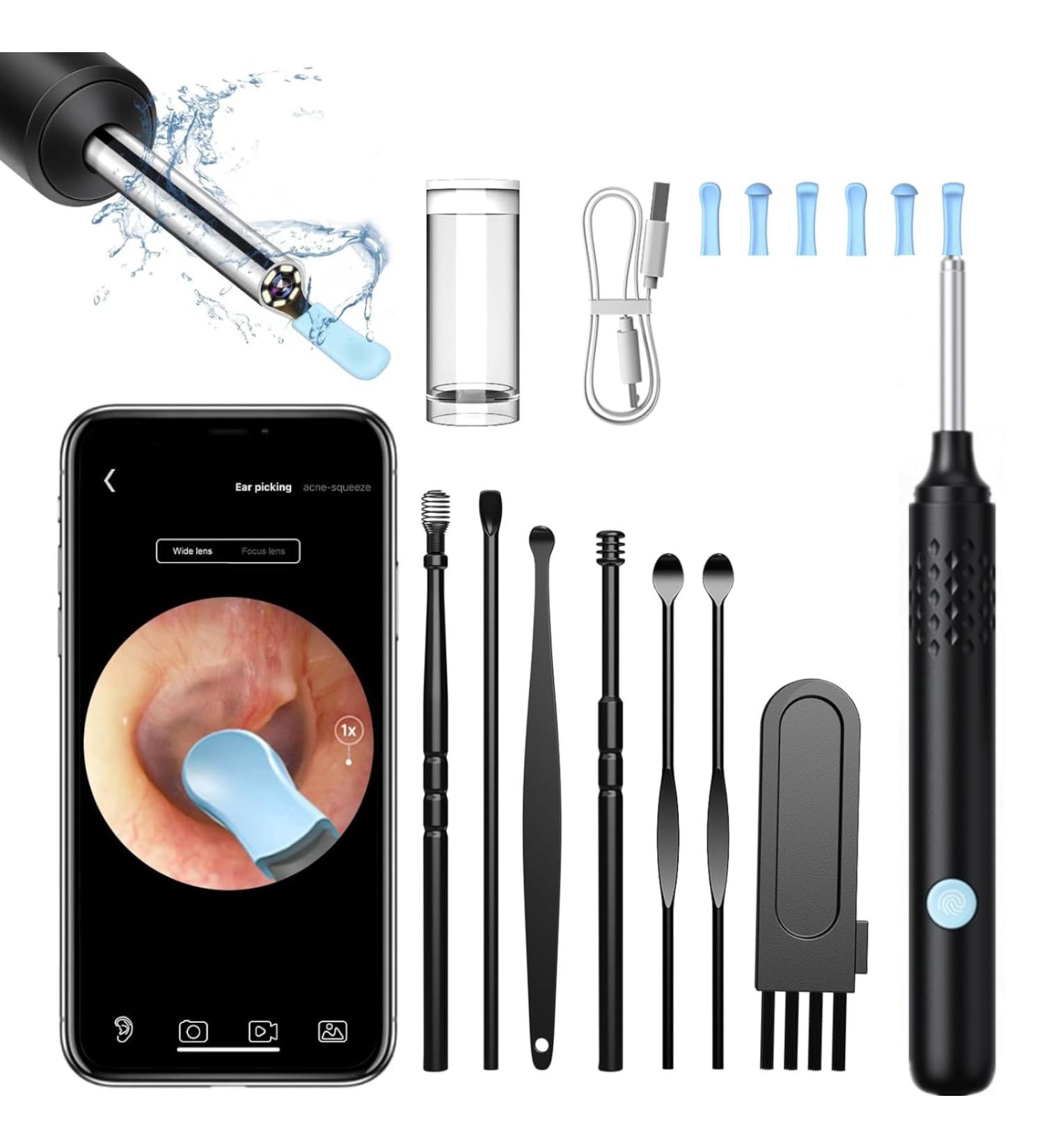 Buy 1080p WiFi Ear Wax Removal Otoscope - Waterproof 360 Camera for iPhone & Android - Buy Online on GoSupps.com