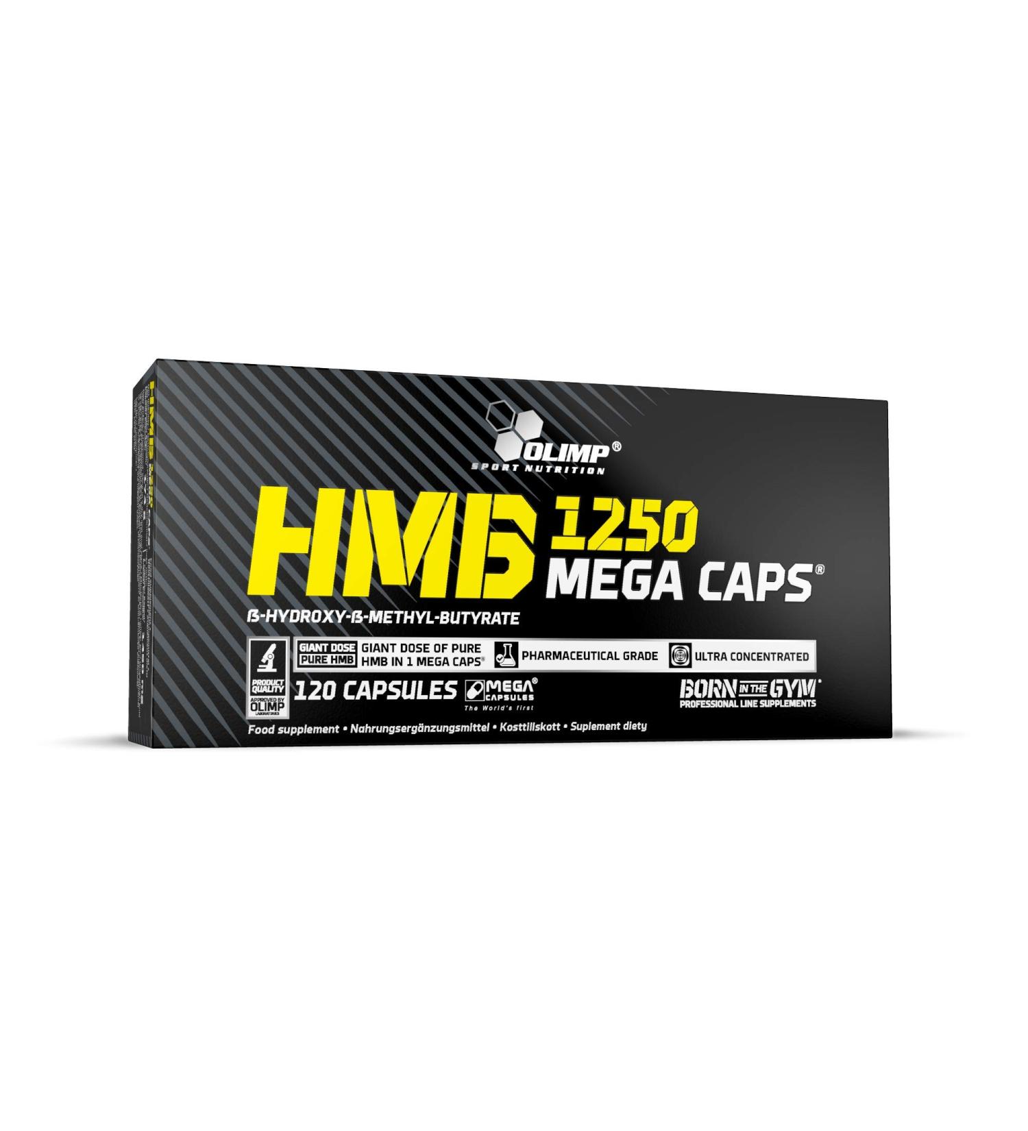 Olimp Sport Nutrition HMB 1250 Mega Caps - 120 Capsules | Premium Muscle Support & Recovery - Buy Internationally - Buy Online on GoSupps.com