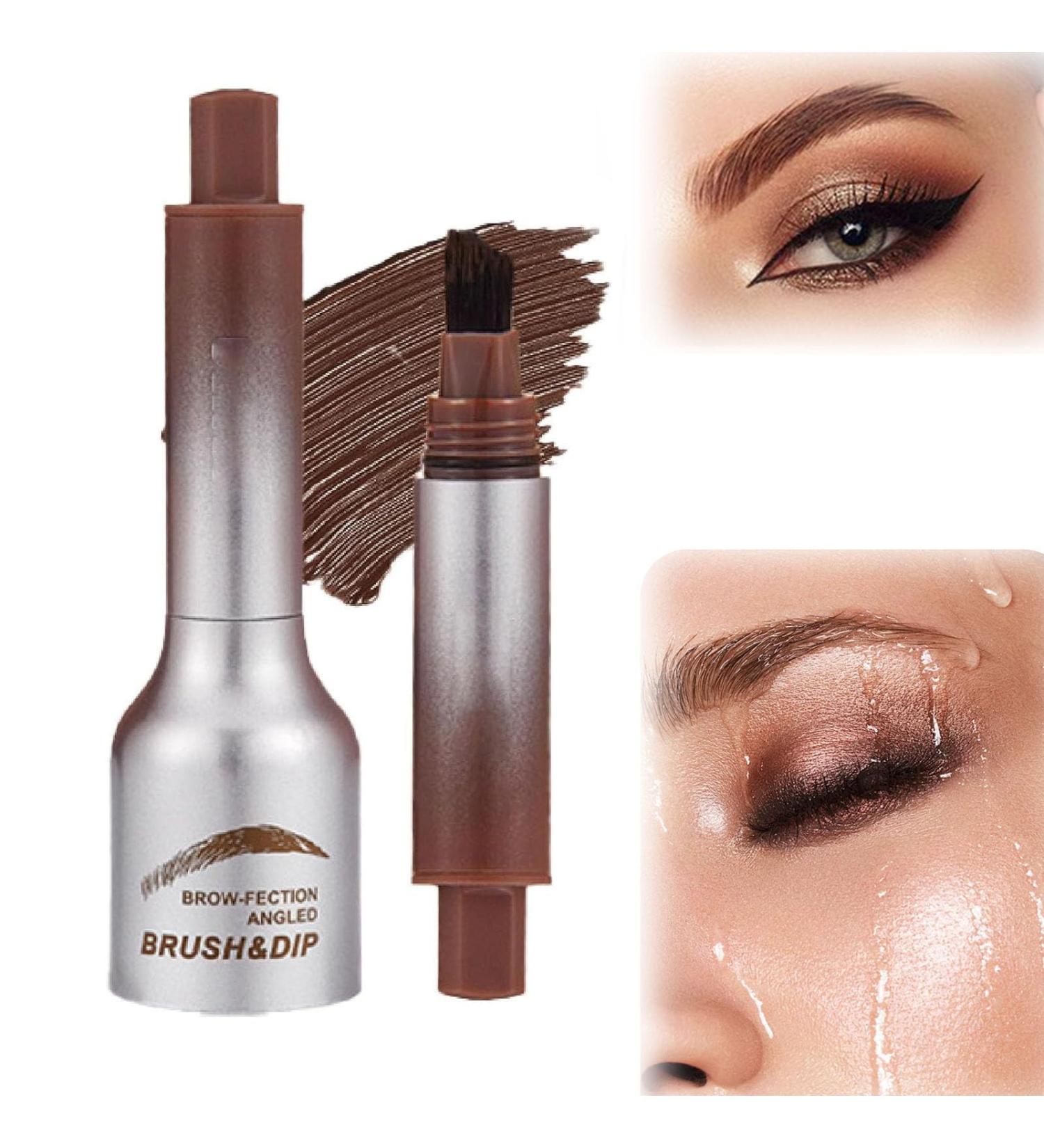 Fablefemme Instant Brow Brush Instant Brow Brush Wild Eyebrow Brush Eyebrow Pencil with A Micro-Fork Tip Applicator Smudge-Proof Liquid Eyebrow Pencil Lasts All Day Easy to Use (#04) - Buy Online on GoSupps.com