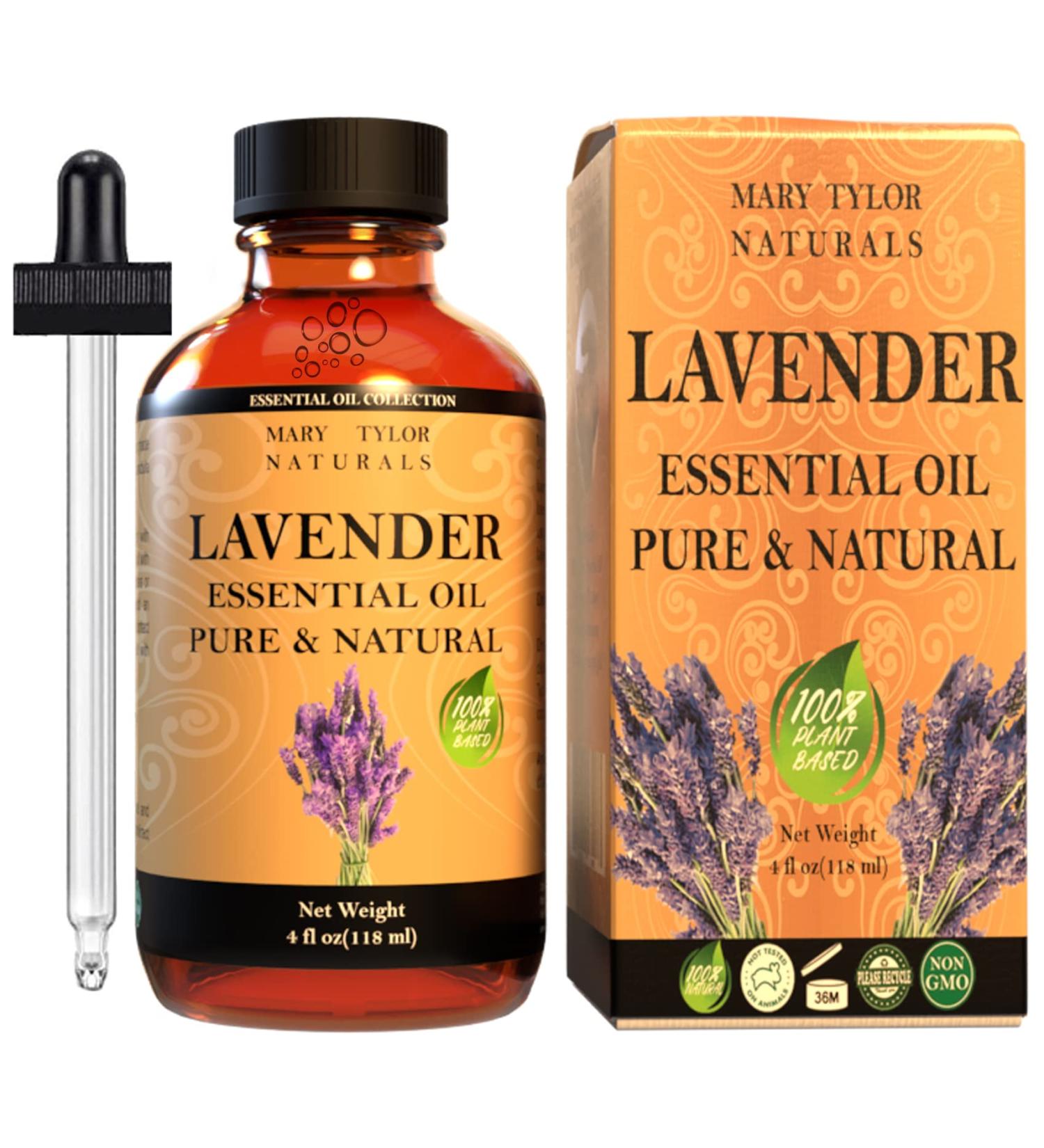 Buy Lavender Essential Oil 4 oz - 100% Pure & Therapeutic Grade by Mary Tylor Naturals for Aromatherapy - Buy Online on GoSupps.com