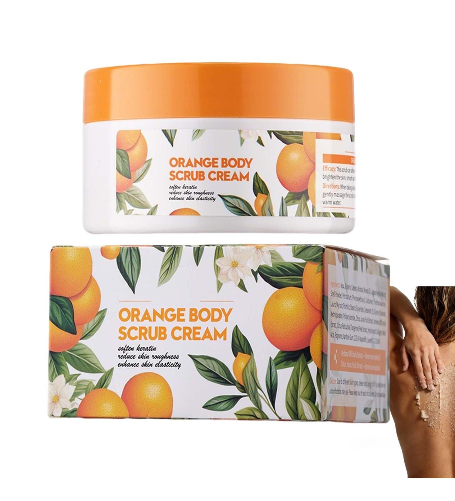  XUSHAOLUN Orange exfoliating face and body scrub gentle scrub enriched with vitamin C deeply cleanses and moisturizes leaving skin smoother and softer orange exfoliating body cream. (1 piece) - Buy Online on GoSupps.com