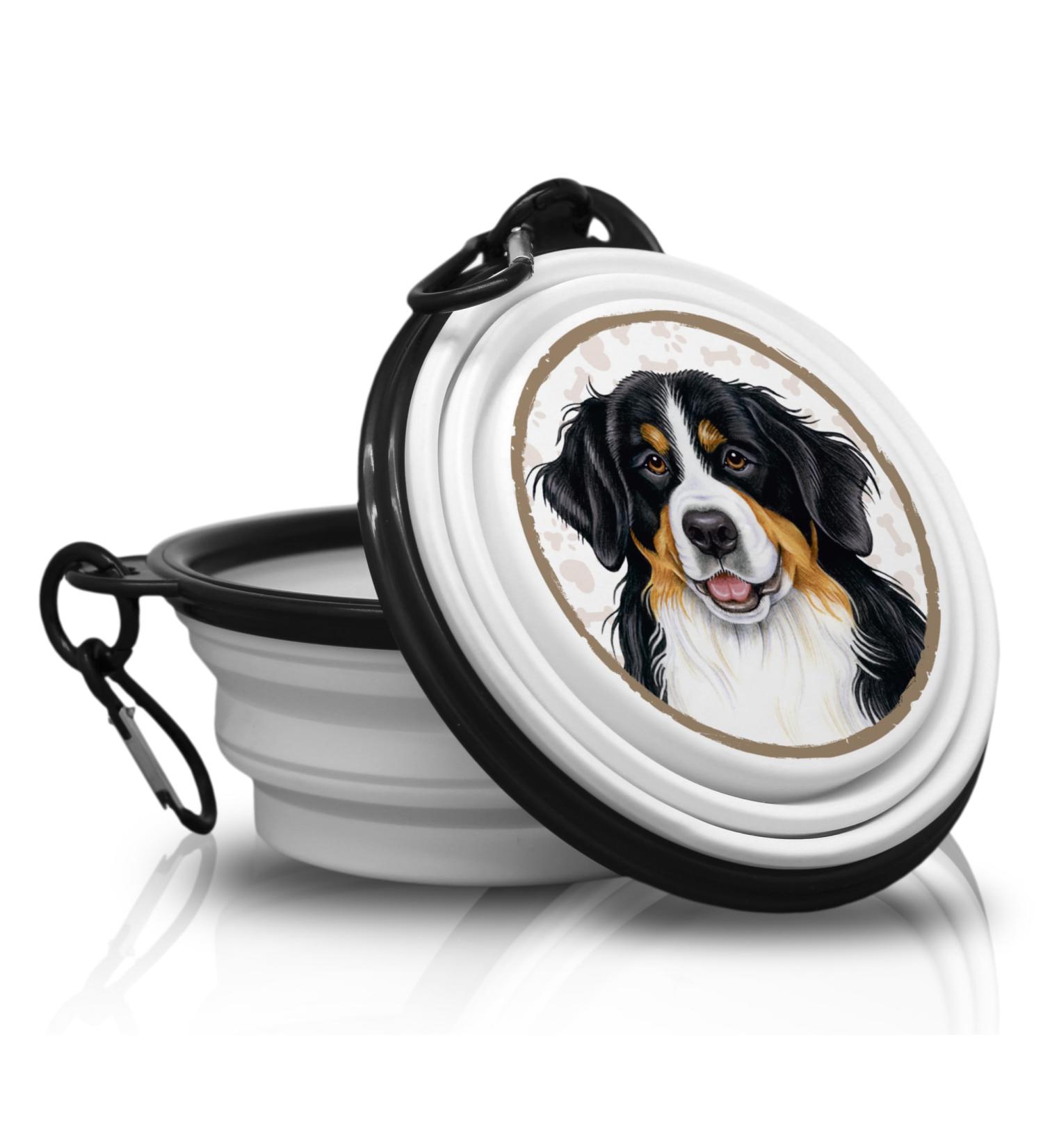Berner Foldable Portable Drinking Bowl with Carabiner - Ideal Travel Pet & Food Bowl - Buy Online on GoSupps.com