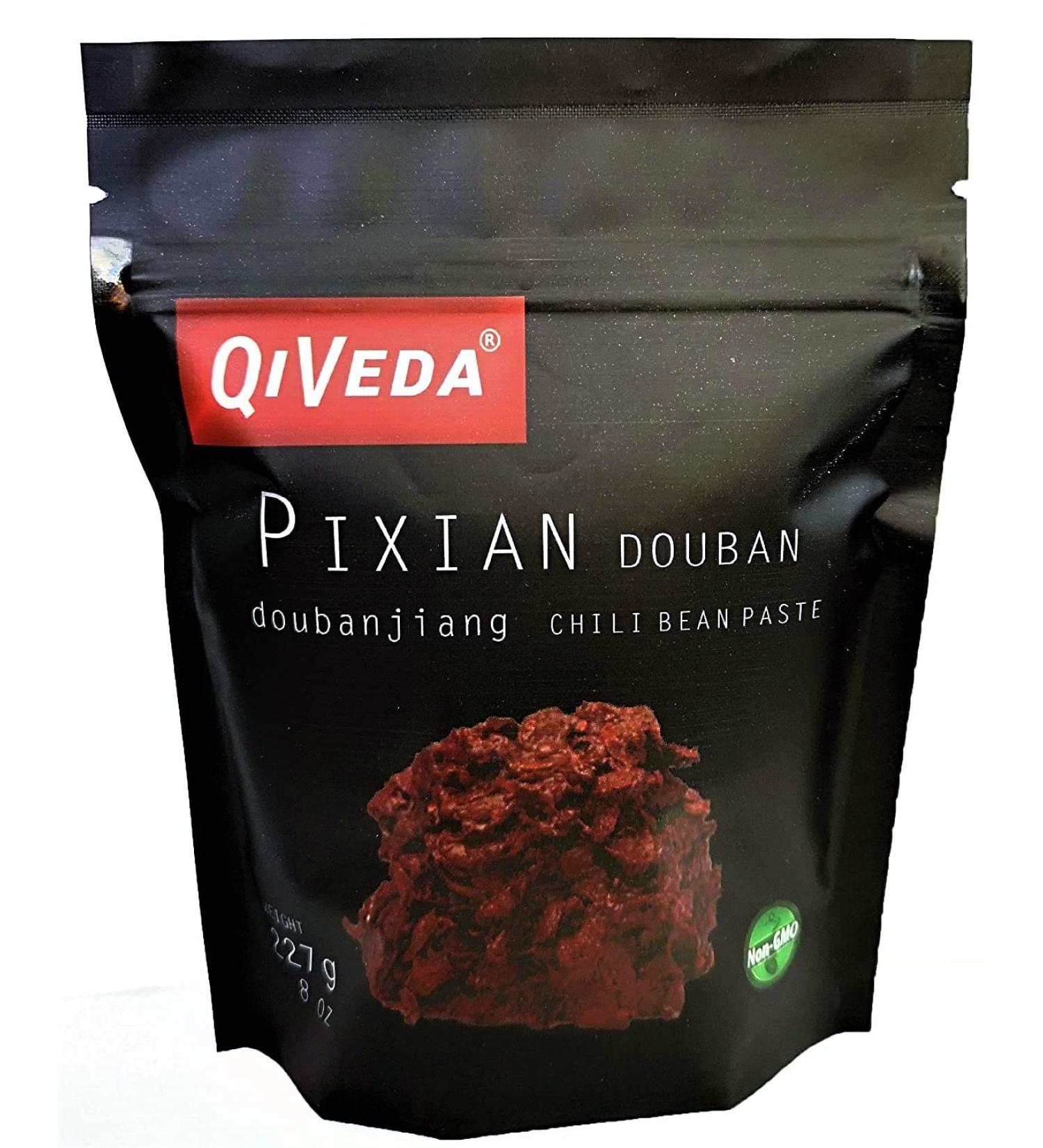 QiVeda Pixian Douban | Premium Chili Bean Paste - 8oz (27g) | Sichuan Doubanjiang 8 Ounce (Pack of 1)