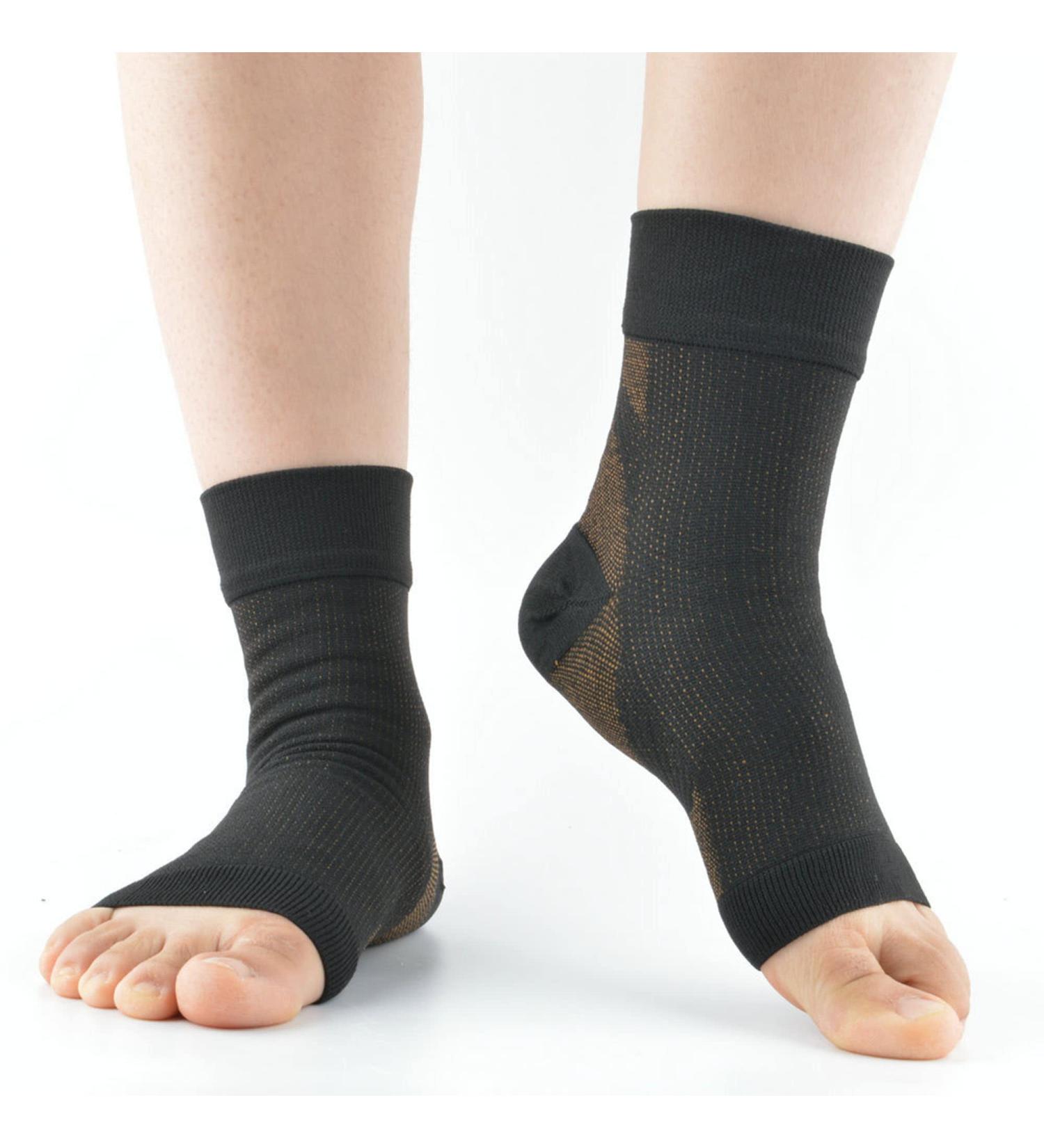 Compression Foot Sleeves for Men & Women - Best Plantar Fasciitis Socks for Pain Relief & Arch Support Large Coppery HJL004C - Buy Online on GoSupps.com