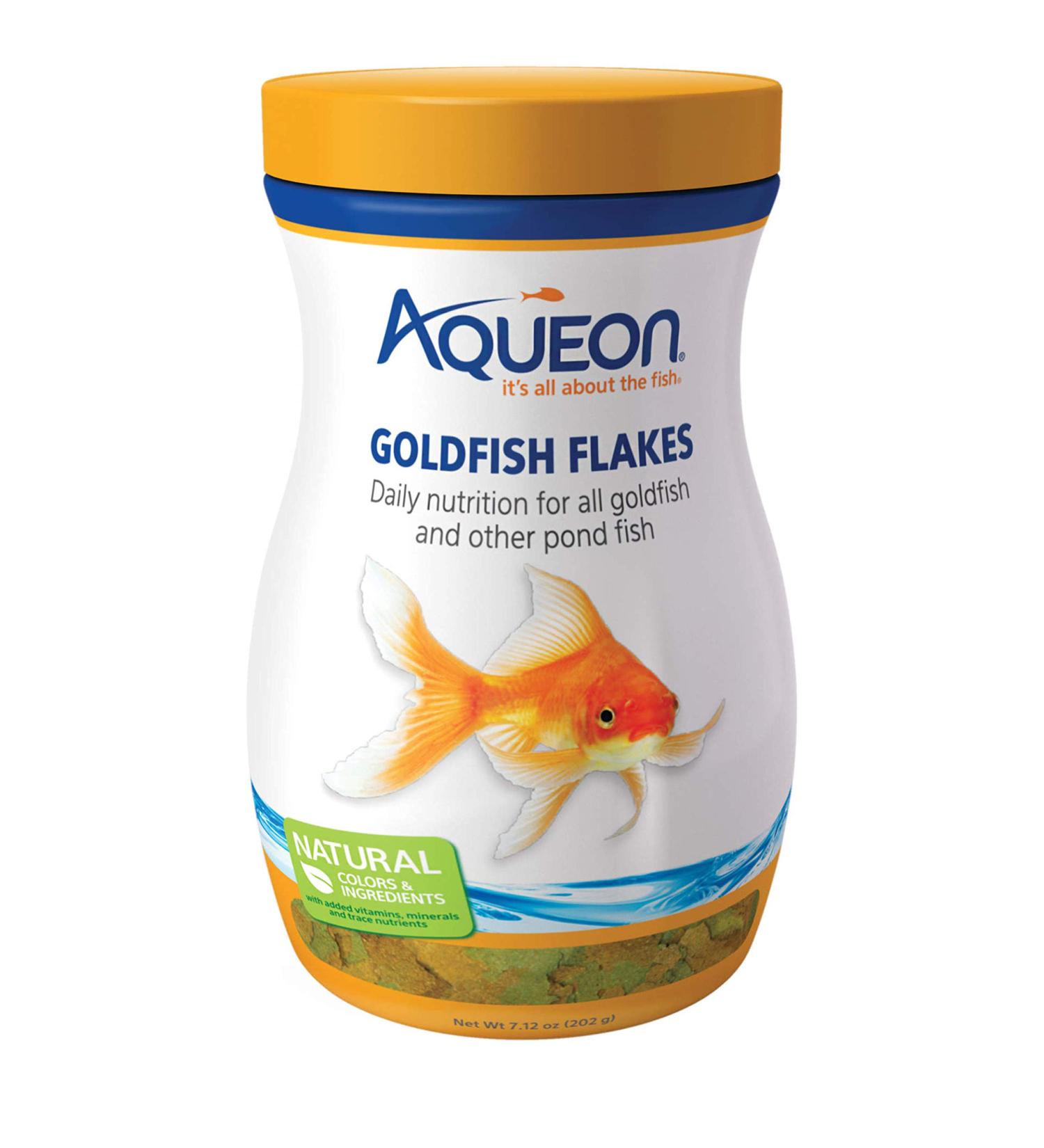 Aqueon Goldfish Flakes 7.12oz - Nutritionally Balanced Fish Food for Vibrant Orange Goldfish - Buy Online on GoSupps.com
