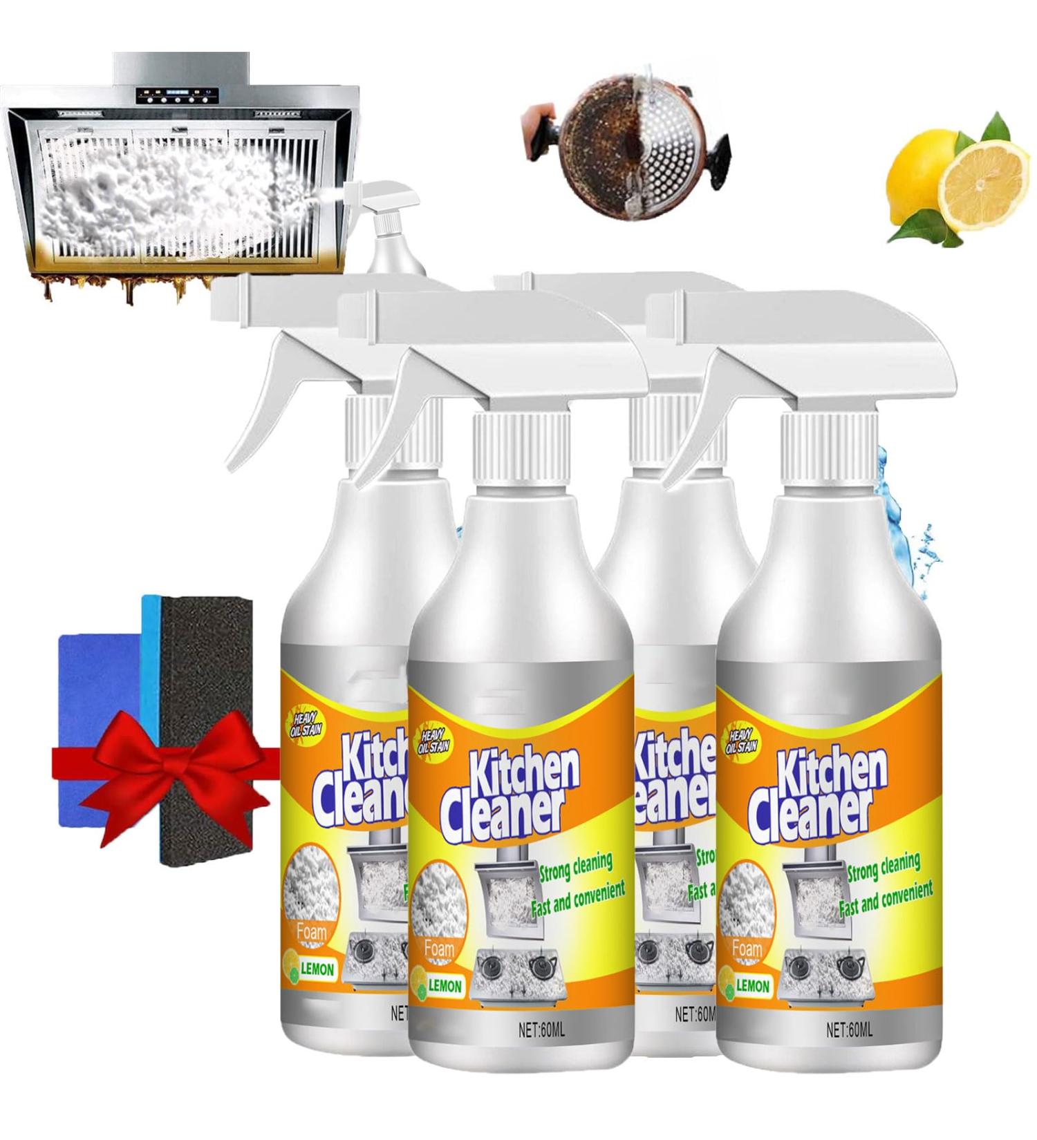 Sciasi Kitchen Foam Cleaner Powerful Kitchen Foam Cleaner Foam Cleaner All Purpose Heavy Duty All-Purpose Kitchen Pots And Pan Cleaner (4) - Buy Online on GoSupps.com