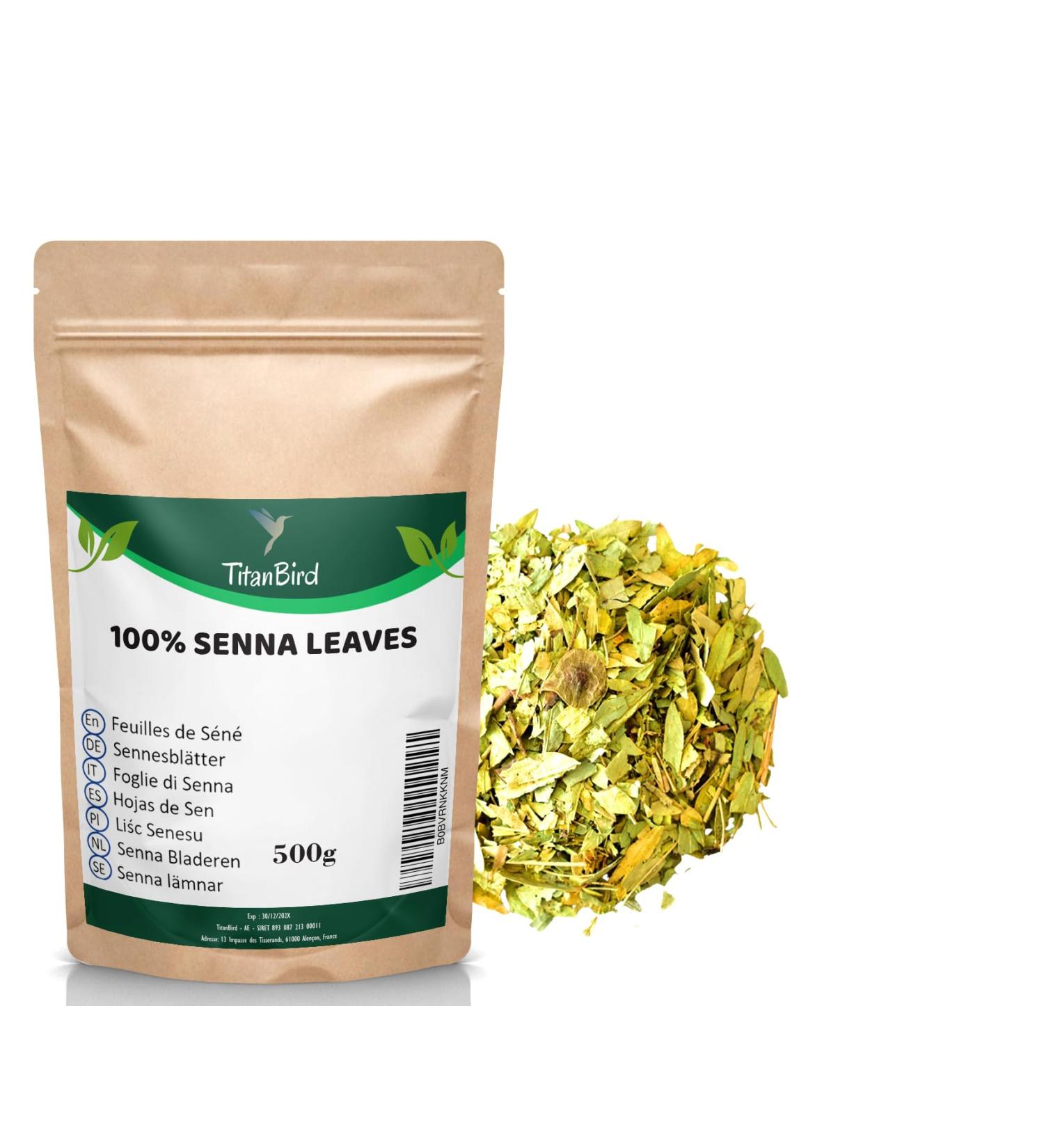 TitanBird 500 g Whole senna leaves Detox tea Powerful Purgative Natural Laxative Promotes Bowel Movement and Cleansing the Intestines Premium Quality - Buy Online on GoSupps.com