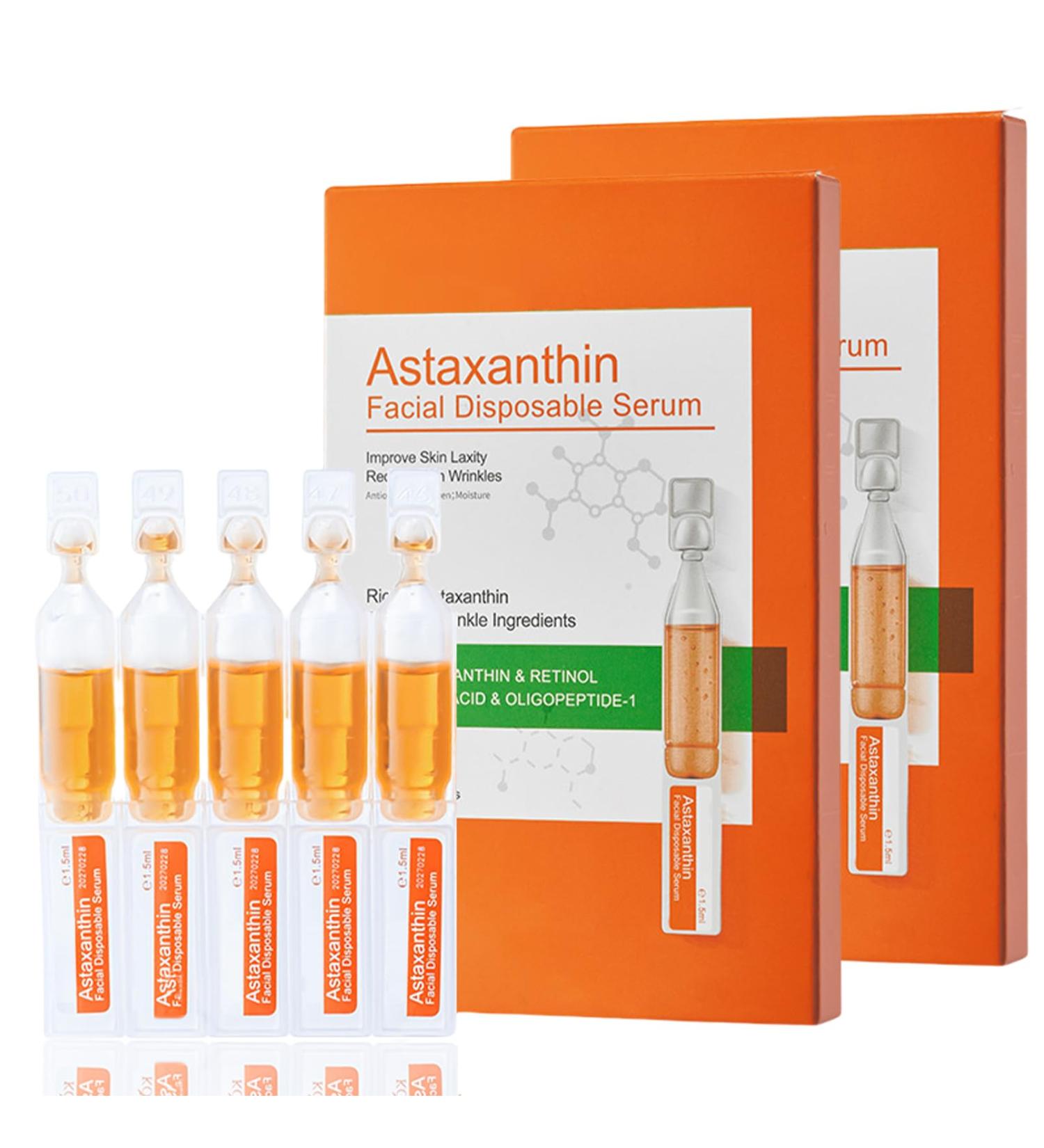 Astaxanthin Serum for Face Face Serum for Women Retinol serum for face Anti Aging for Firmness Moisturizing Smooth Fine Lines Dry Skin Glow Shrink Pores(20PCS) 0.5 Fl Oz (Pack of 2) - Buy Online on GoSupps.com