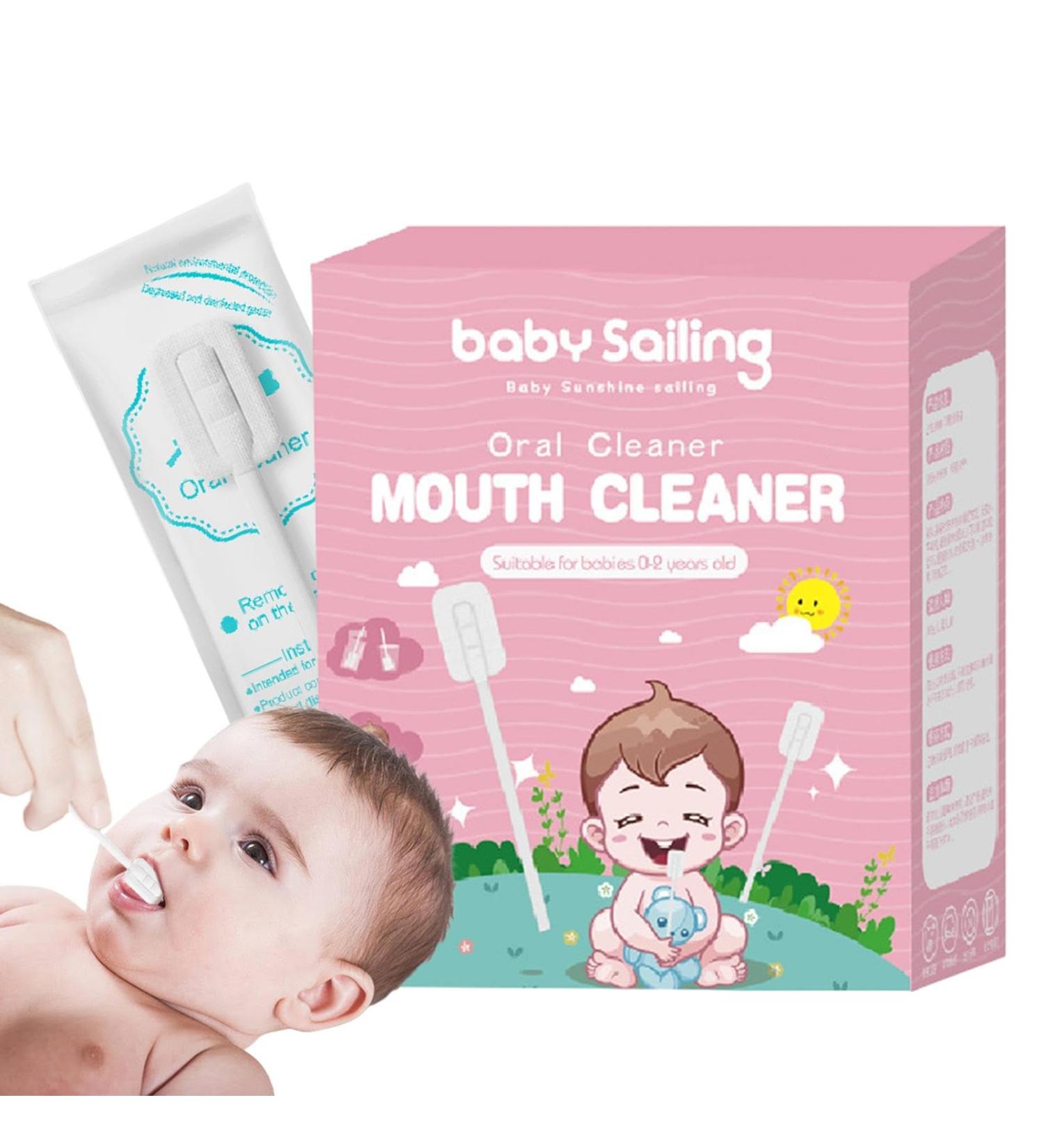 Mouth Cleaner for Babies | 30 Soft Cleaning Sticks & Flexible Toothbrush for Oral Care - Buy Online on GoSupps.com