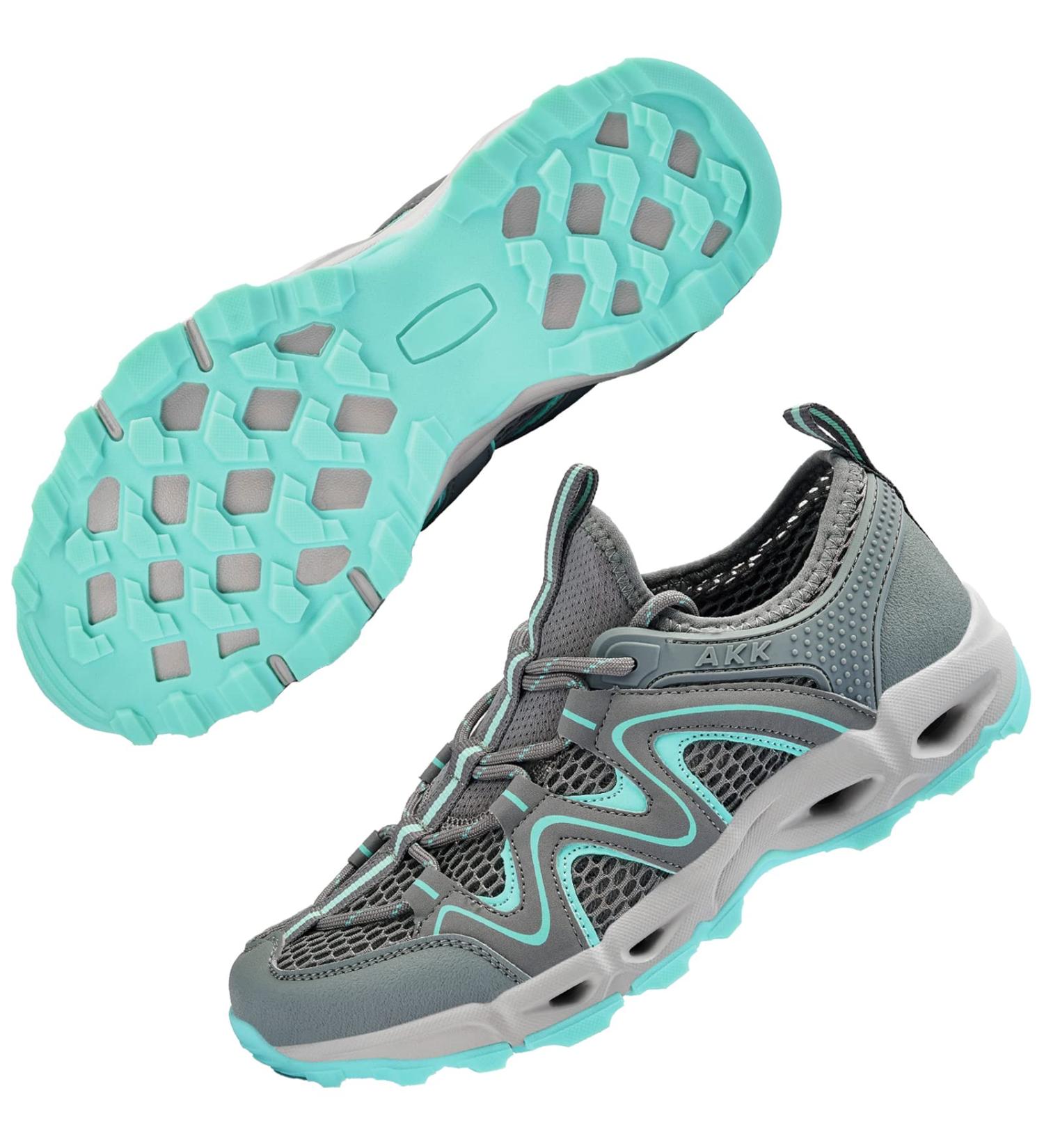 Akk Women's Hiking Water Shoes - Quick Dry, Non-Slip & Lightweight for Outdoor Sports - Size 9 Aqua - Buy Online on GoSupps.com