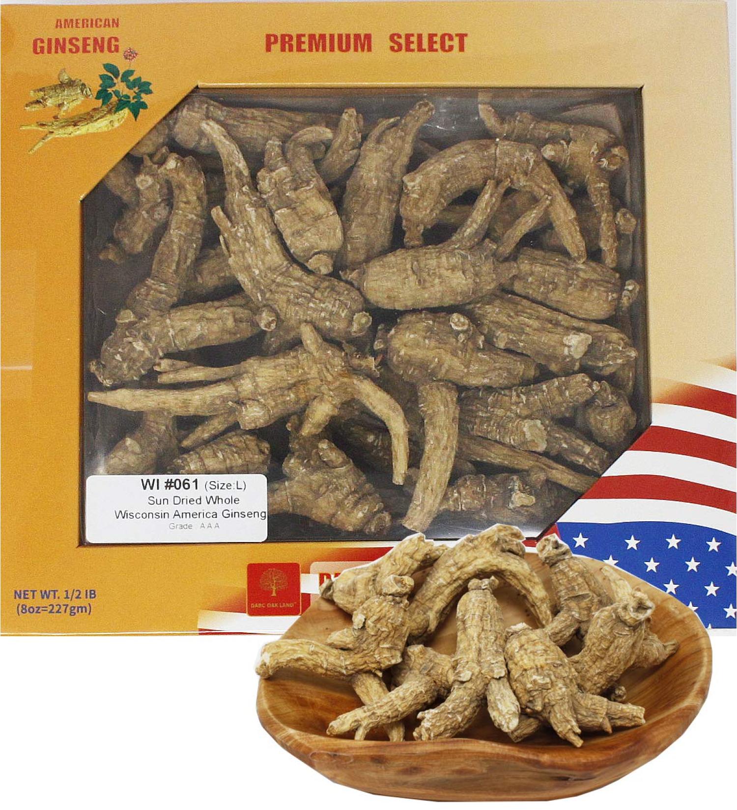 Hand-Selected American Wisconsin Farmed Ginseng Root Medium Cultivated Wisconsin American Ginseng Large 8oz/Box 8OZ- Ginseng Root-gift box - Buy Online on GoSupps.com