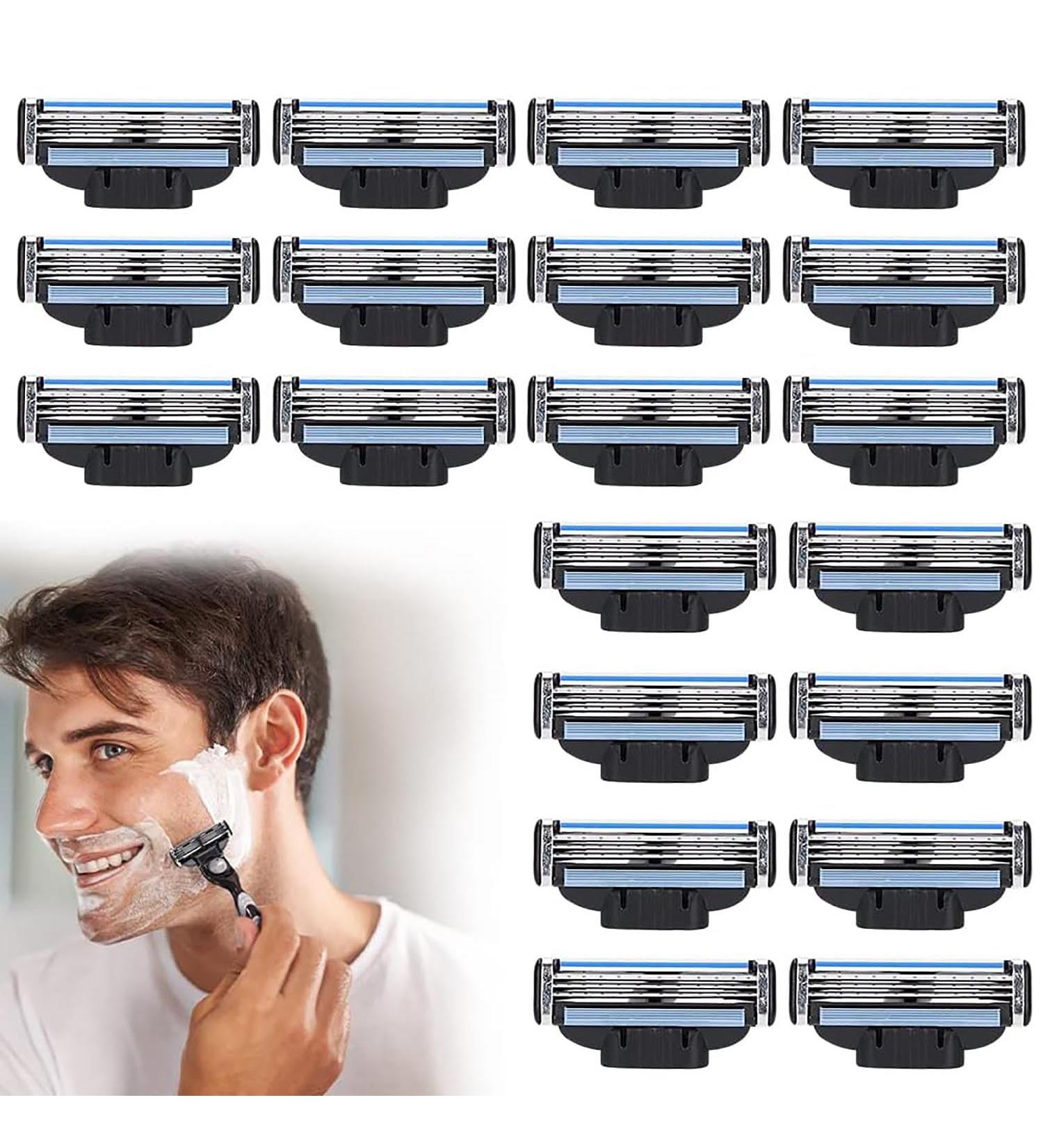 20 Men's Razor Replacement Blades - High-Quality Shaving Blades for Wet Shaving - Buy Online on GoSupps.com