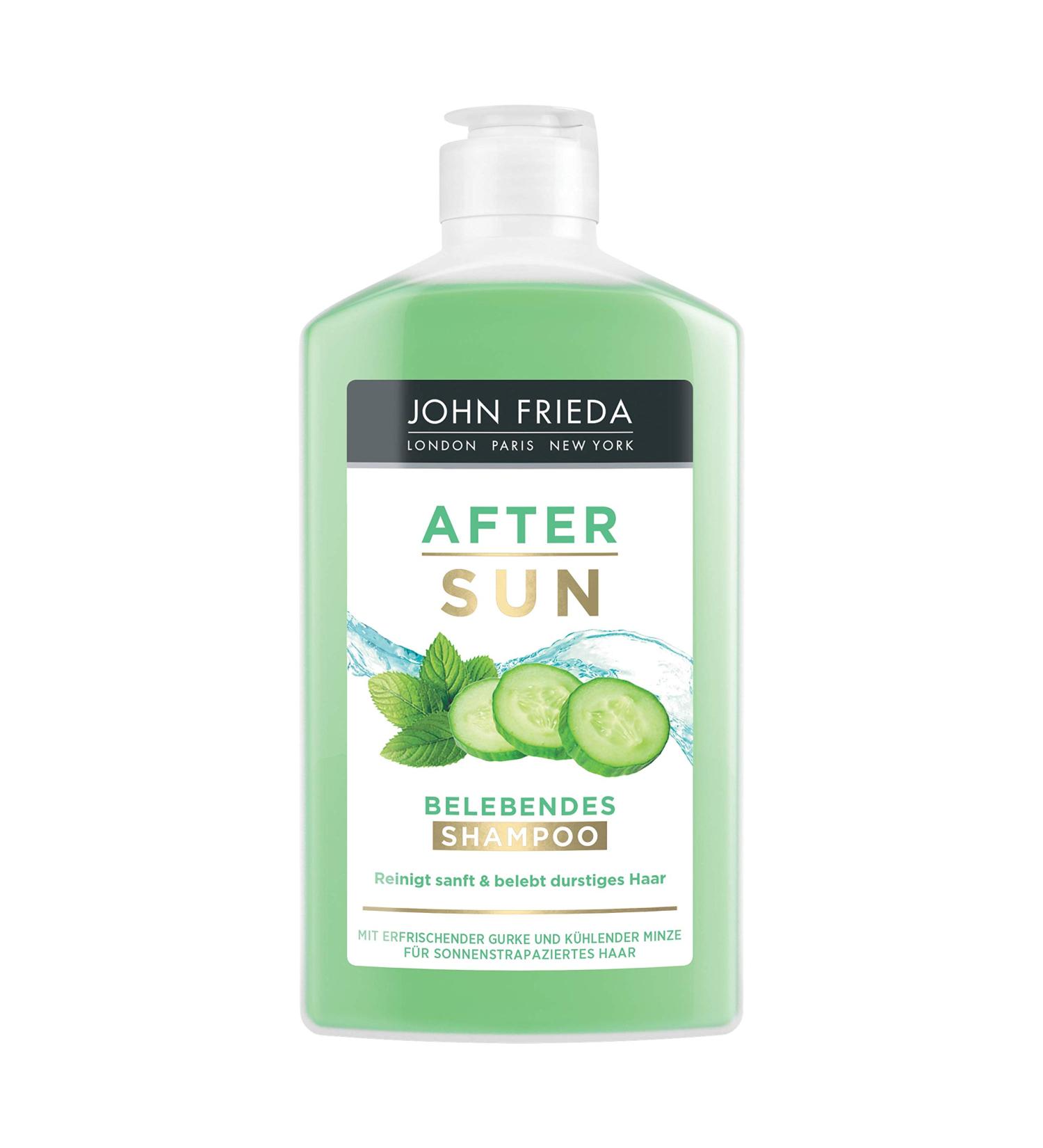 John Frieda After Sun Shampoo 250ml with refreshing cucumber and refreshing mint - Buy Online on GoSupps.com