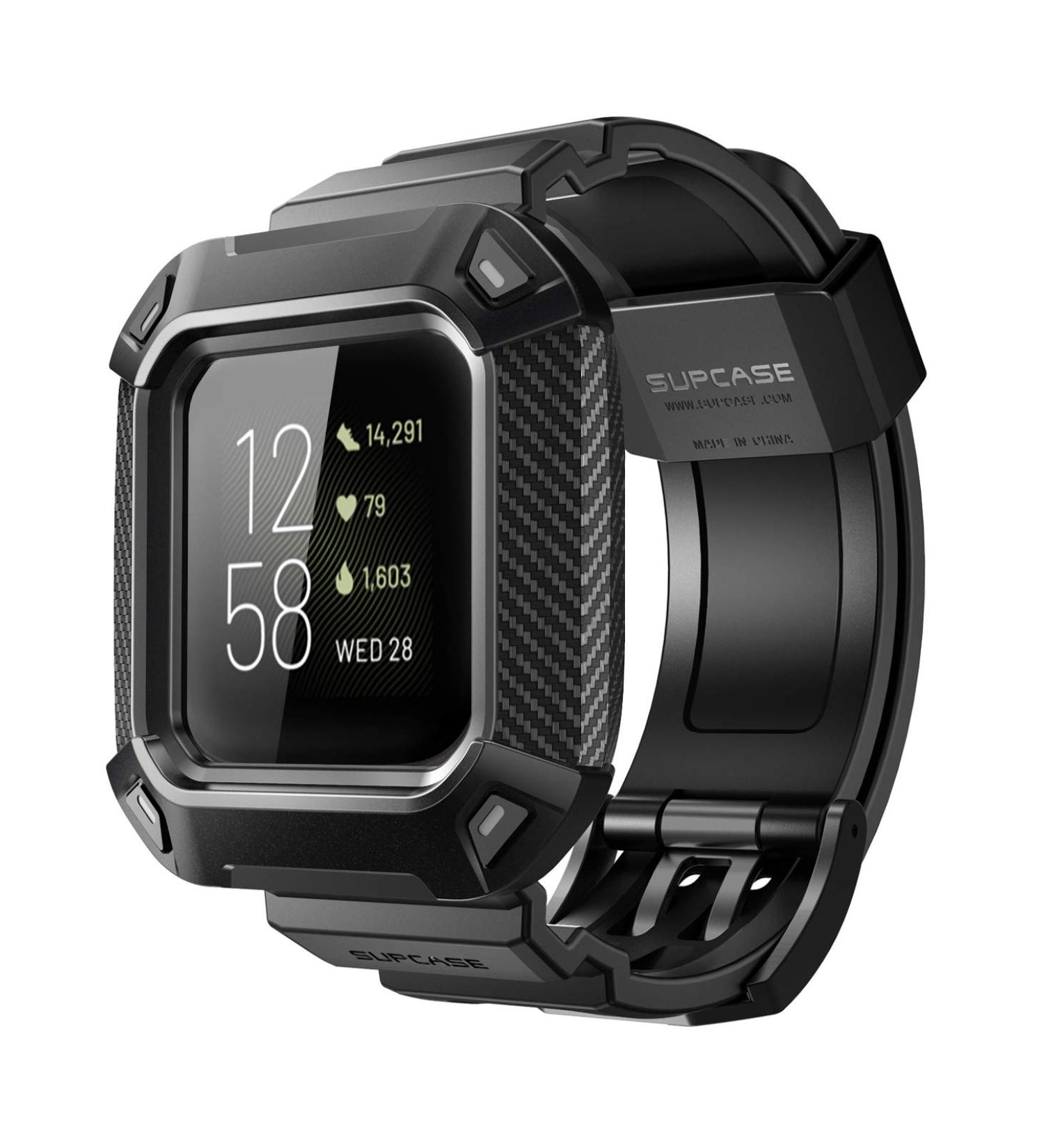 SUPCASE Unicorn Beetle Pro Watch Band for Fitbit Versa 3/Sense - Protective Replacement Wristband (Black) - Buy Online on GoSupps.com