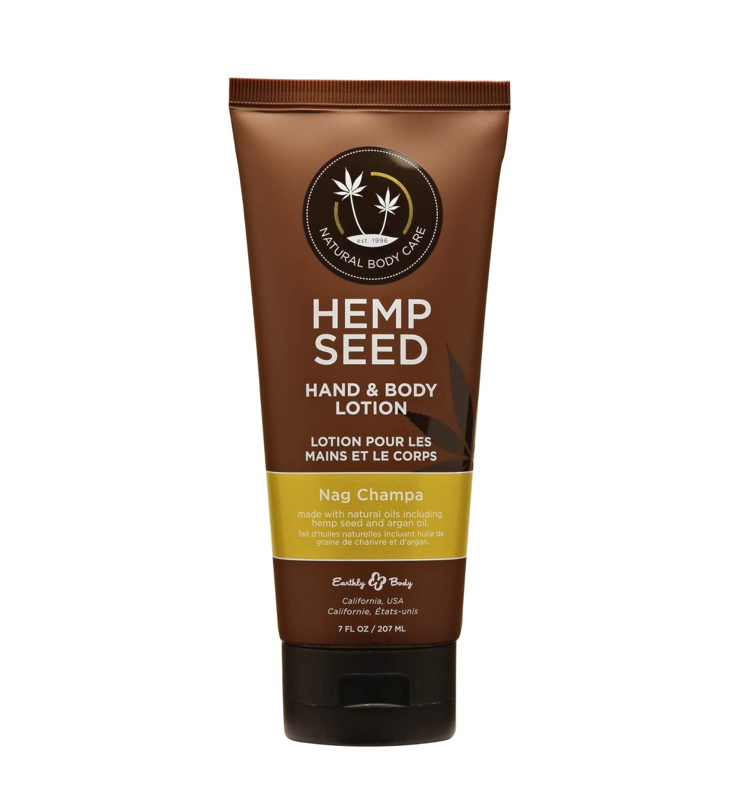 Nag Champa Hemp Seed Hand & Body Lotion 7 Fl Oz - Soothes Dry Skin with Argan & Hemp Seed Oil - Vegan & Cruelty Free - Buy Online on GoSupps.com