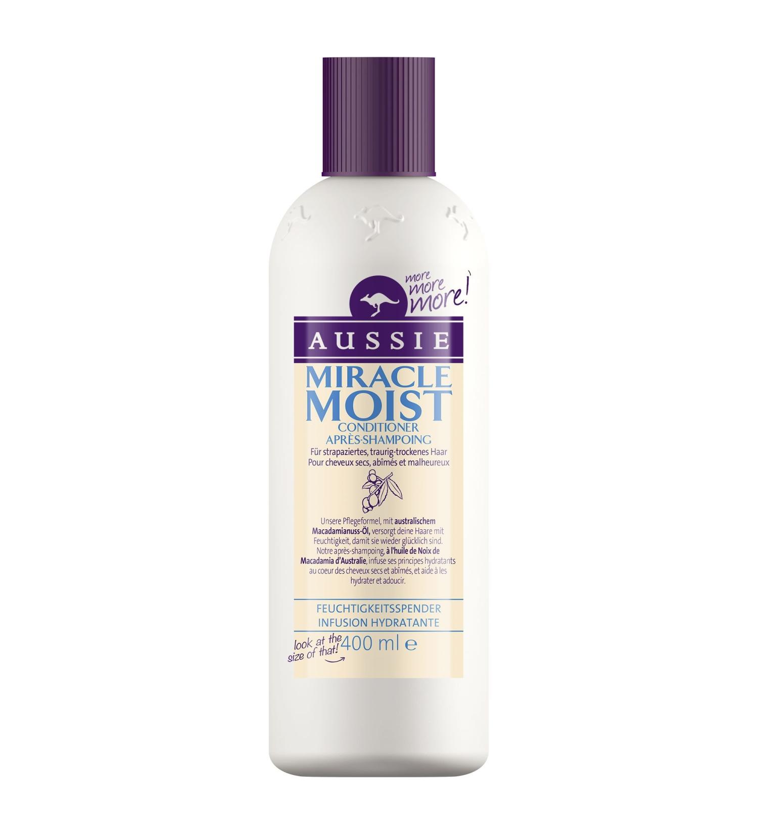 Aussie Miracle Moist Conditioner 400ml - Buy Online on GoSupps.com