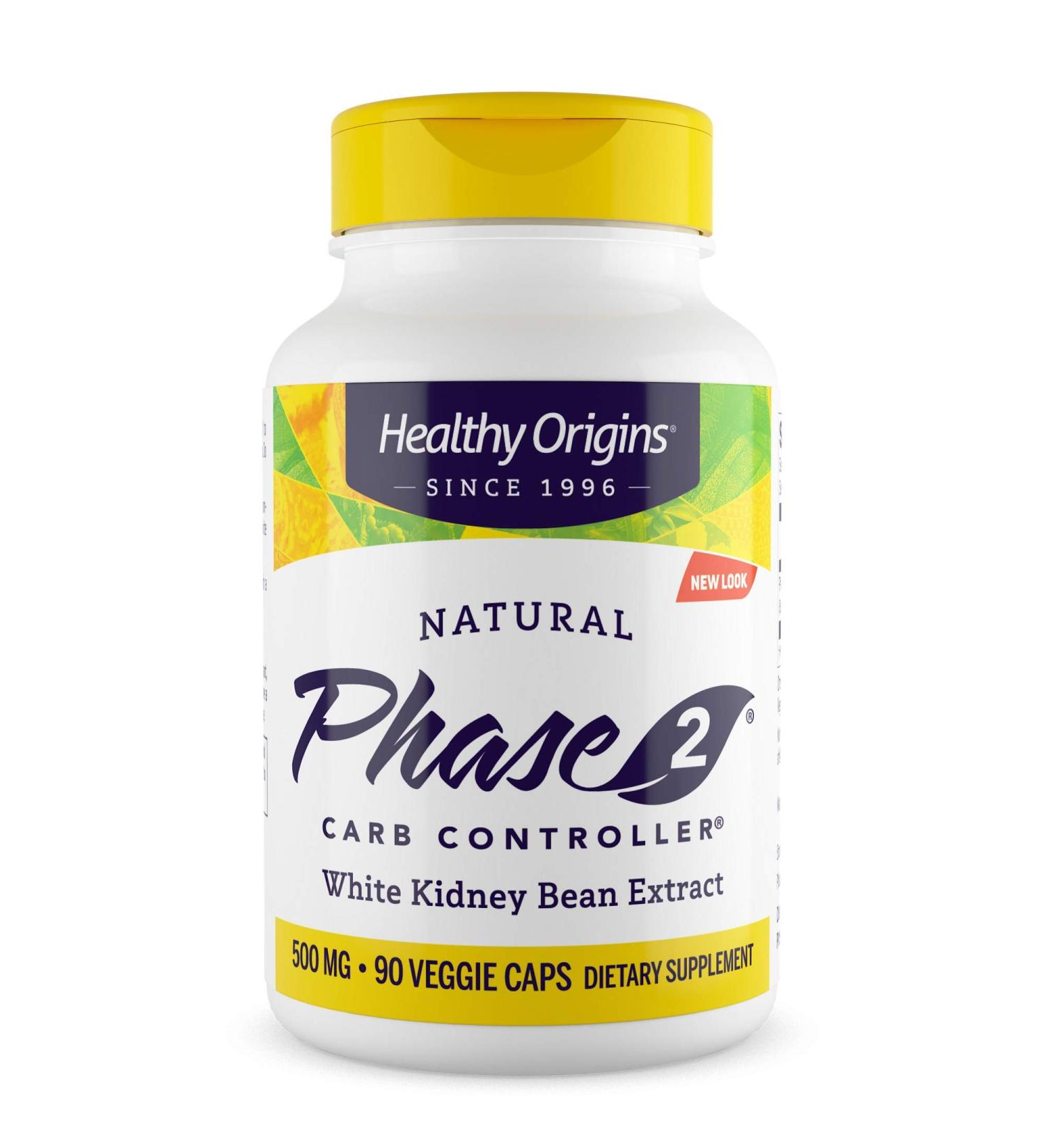 Healthy Origins Phase 2 Carb Controller 500mg - 90 Veggie Capsules - Buy Online on GoSupps.com