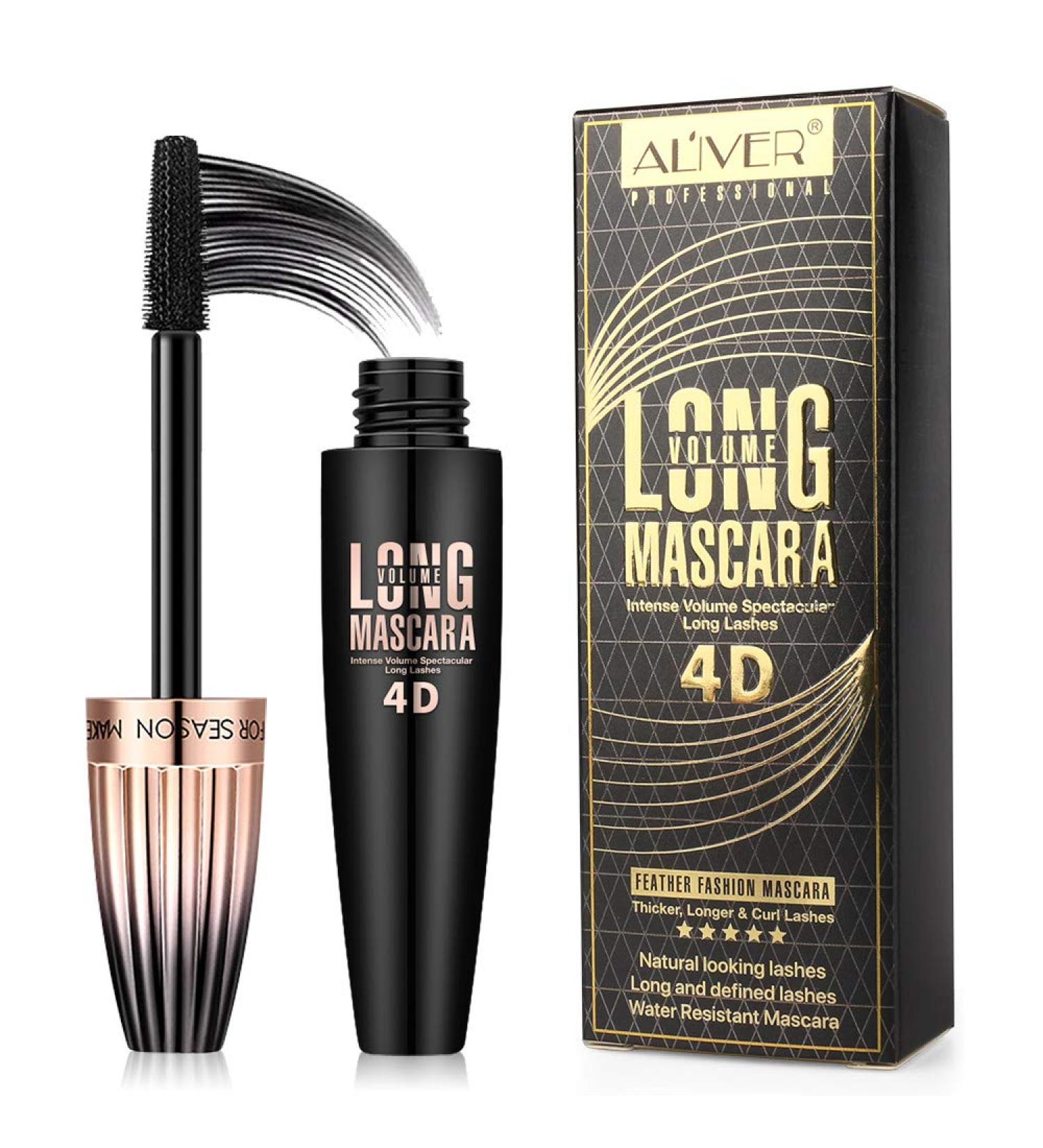 4D Silk Fiber Waterproof Mascara for Volume & Length - Black Mascara for Thicker, Long-Lasting, Curly Eyelashes - Buy Online on GoSupps.com