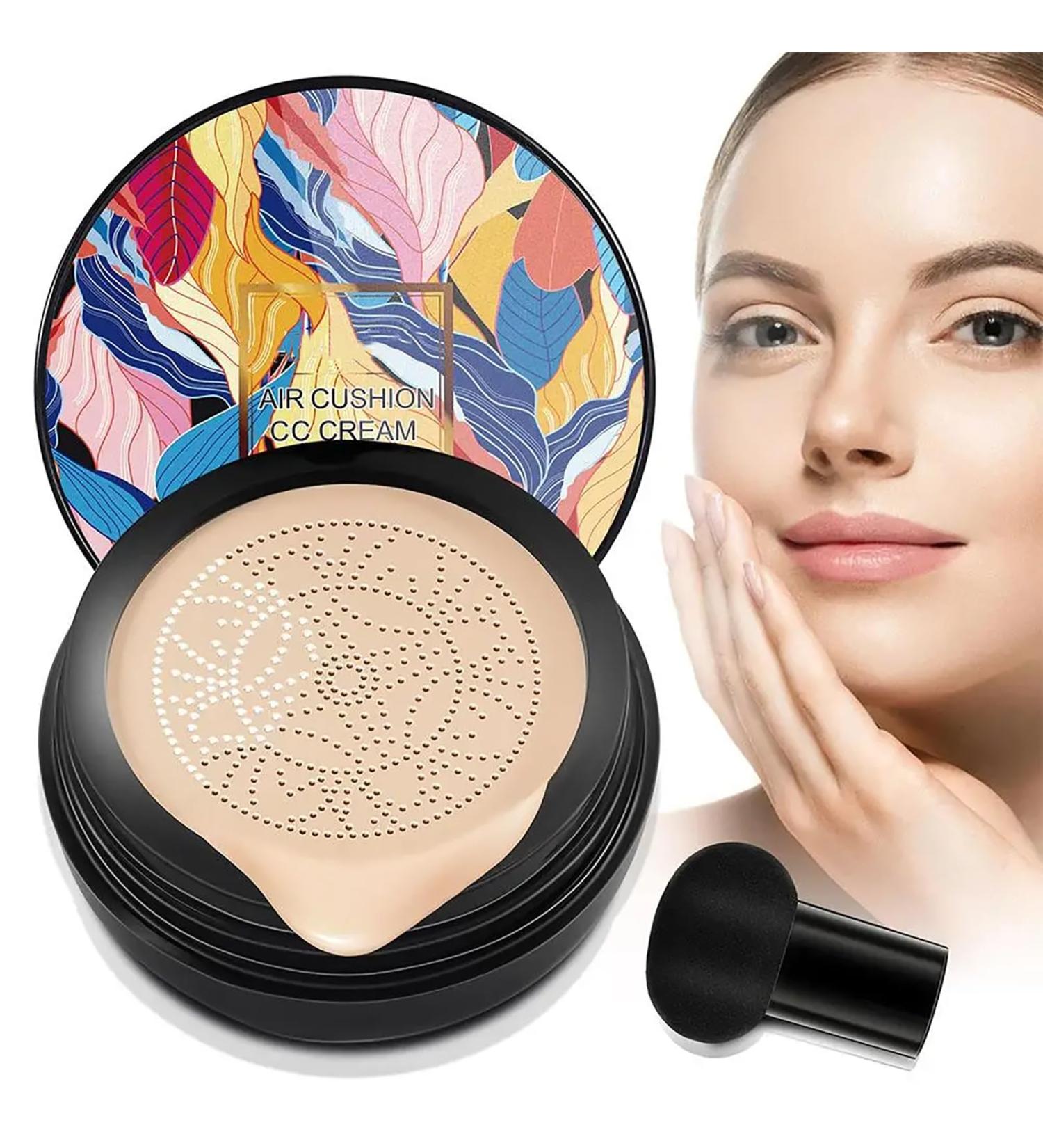 Air Cushion CC Cream Mushroom-Head Air Cushion CC Cream 20g Moisturising BB Cream Foundation Coverage Primer CC Cream Even Skin Tone for Face - Buy Online on GoSupps.com