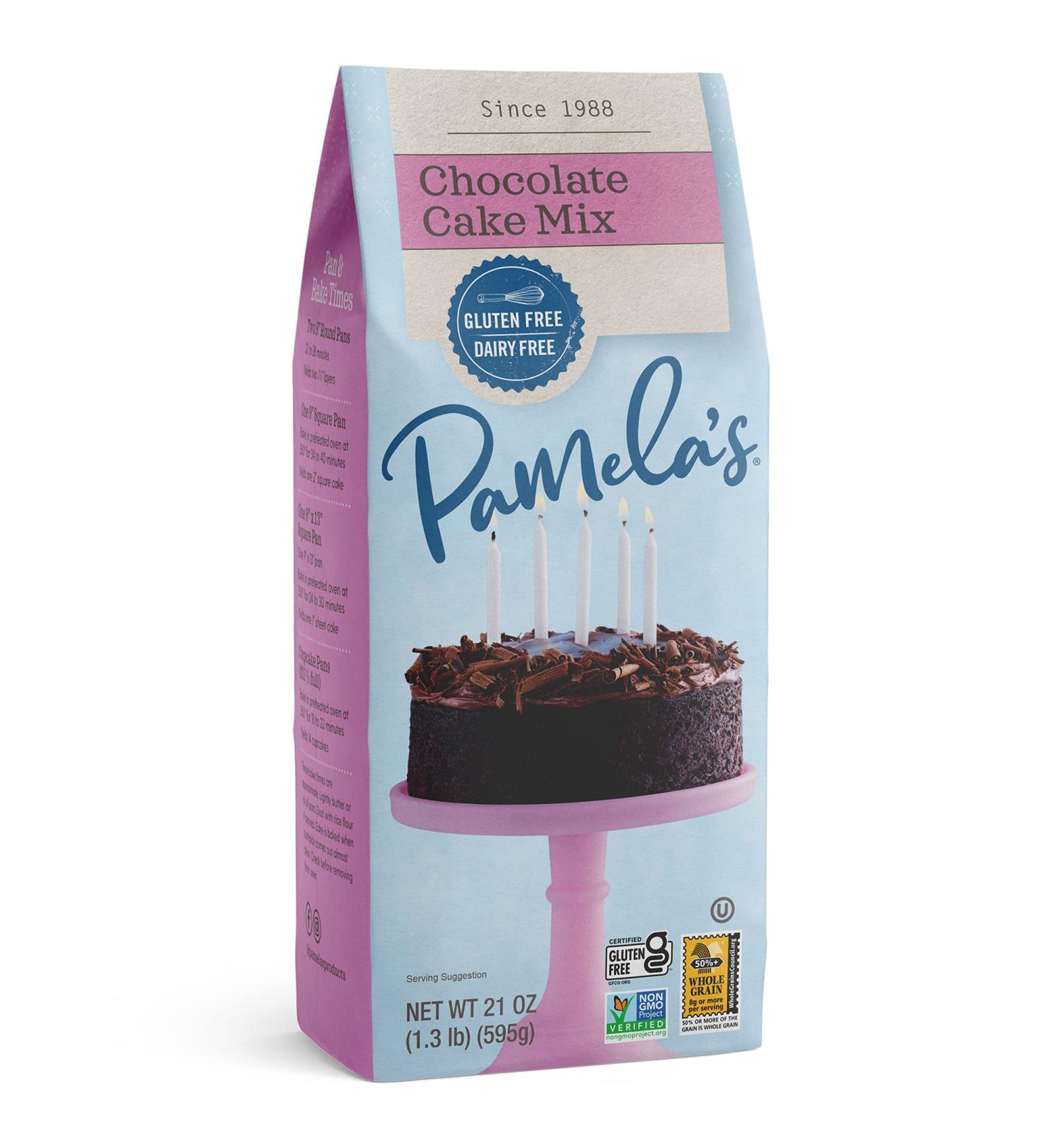 Pamela's Products Gluten Free Chocolate Cake Mix - 21oz (Pack of 6) | 1.31lb Each - Buy Online on GoSupps.com