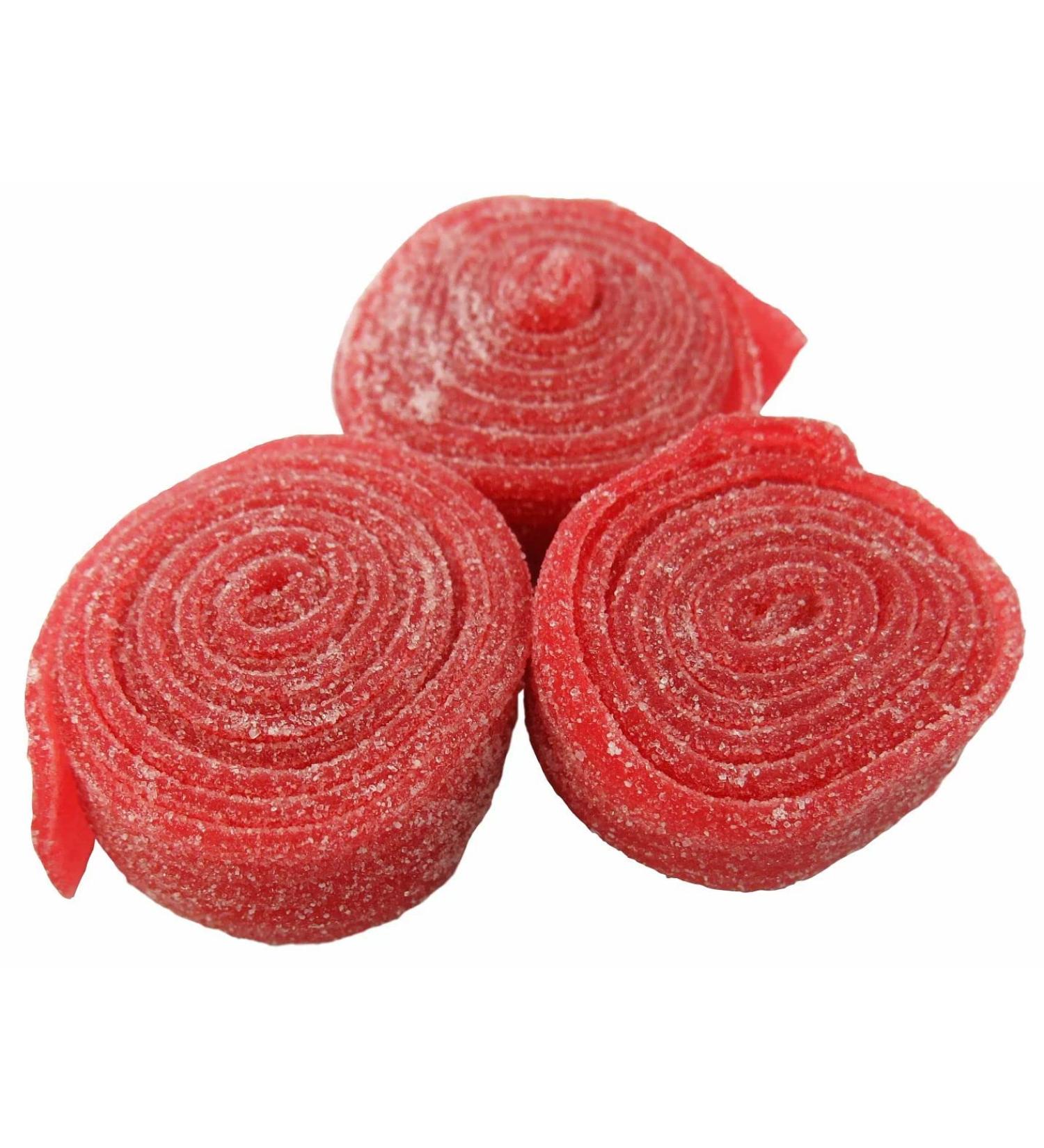 Fizzy Red Liquorice Rolls - 500g Belts & Strips Sweets