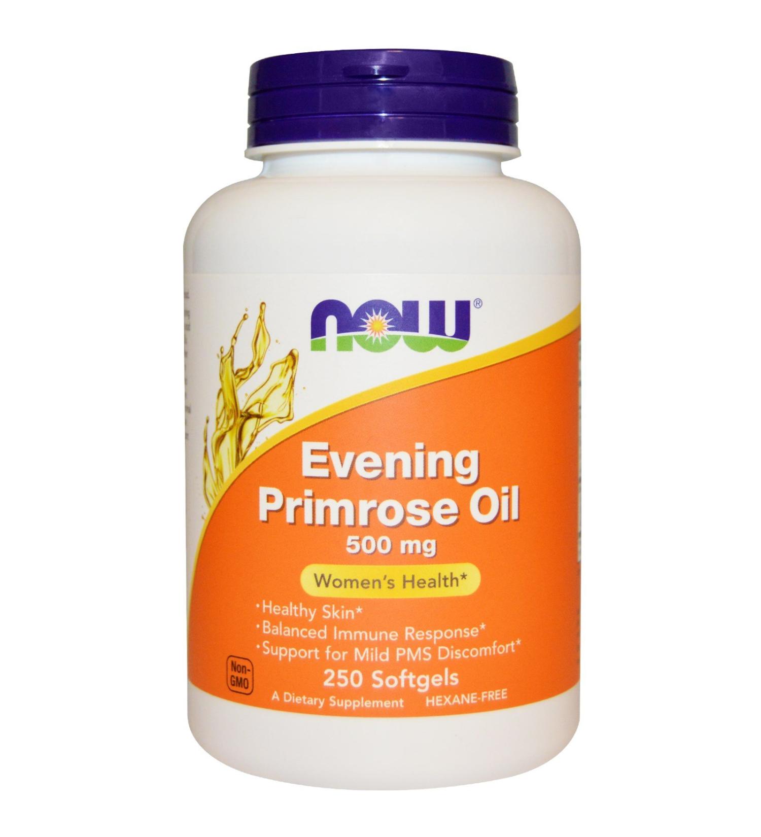 NOW Foods Evening Primrose Oil 500mg 500 (2 Packs of 250 softgels)