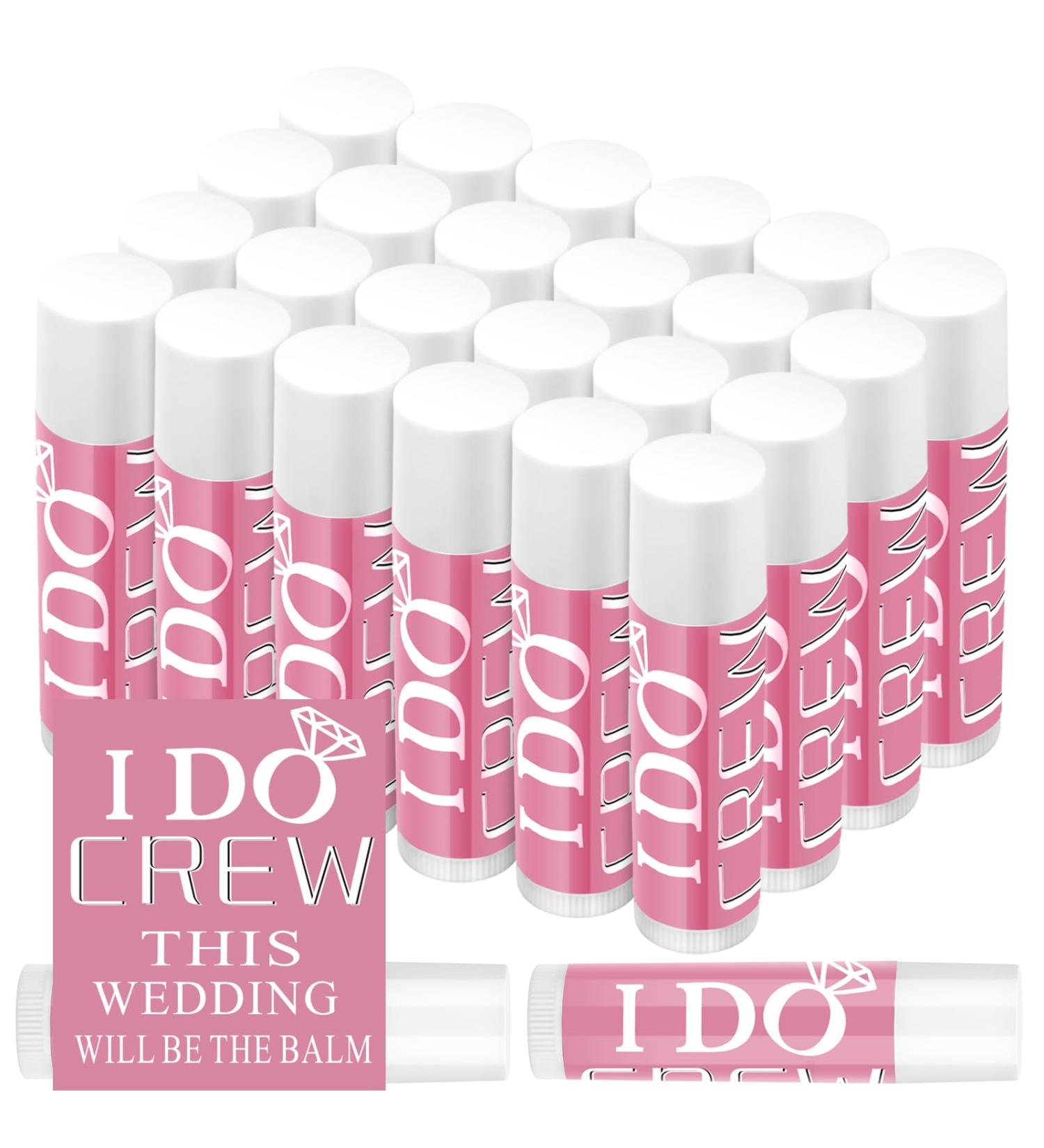 Suttmin 24 Pcs Bachelorette Lip Balm I Do Crew Wedding Party Gifts Bachelorette Lip Balm Gift Wedding Favors for Party Guest Supplies(Pink) - Buy Online on GoSupps.com
