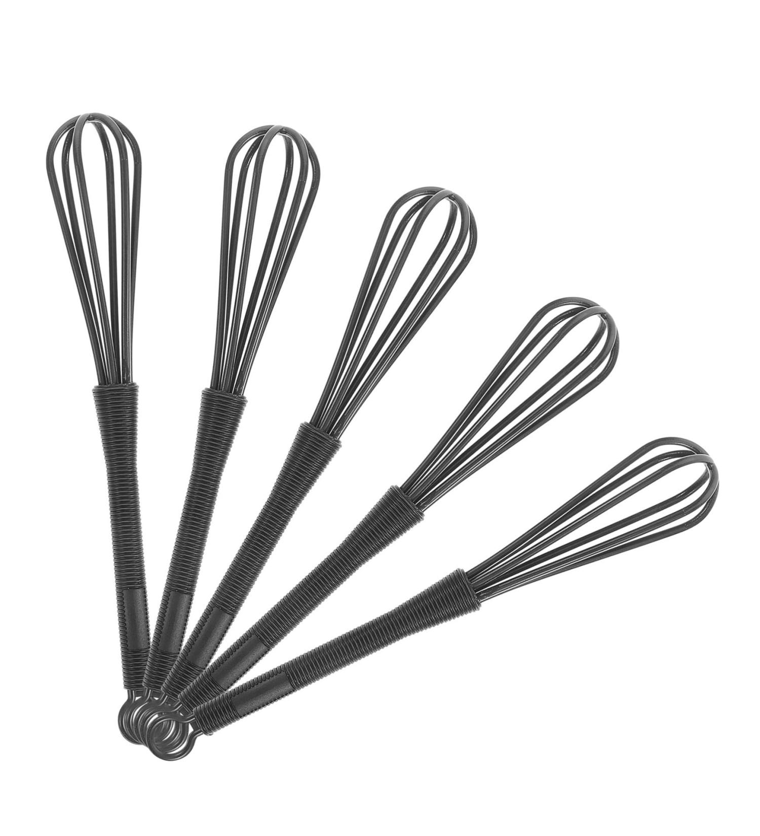 SOLUSTRE Fouets En Plastique Noir Lot De 5 Pour M lange Rapide Et Uniforme De Teintures Capillaires Et ufs Outil Semi-automatique Pour Salons Cuisine - Buy Online on GoSupps.com