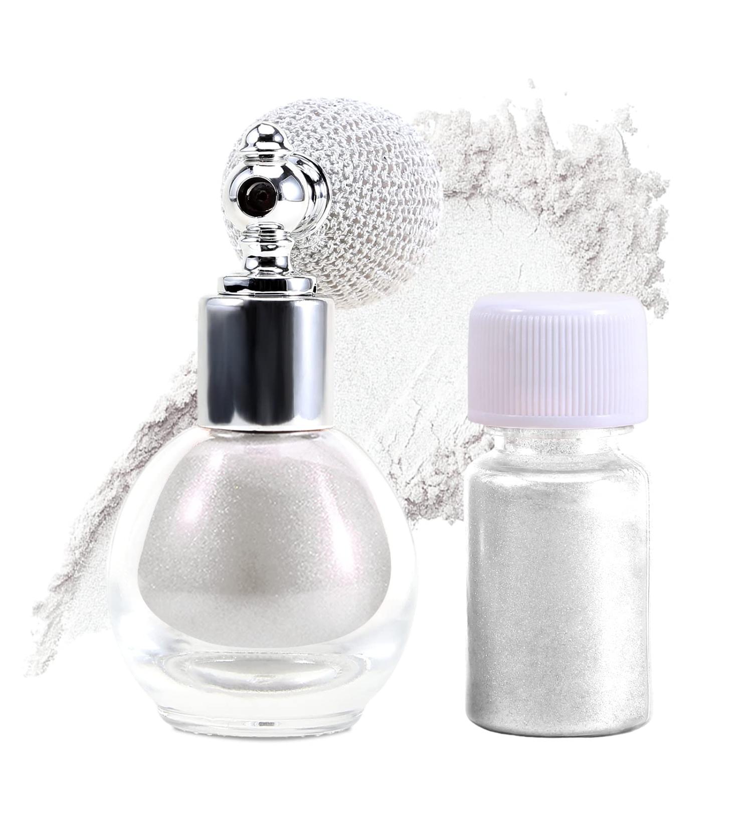 Jutqut Body Glitter Spray - Refillable Shimmer Spray for Hair, Face & Body - Pearlescent White Glitter Dust for Women - Lightweight Makeup for Halloween & Festive Glow - Buy Online on GoSupps.com