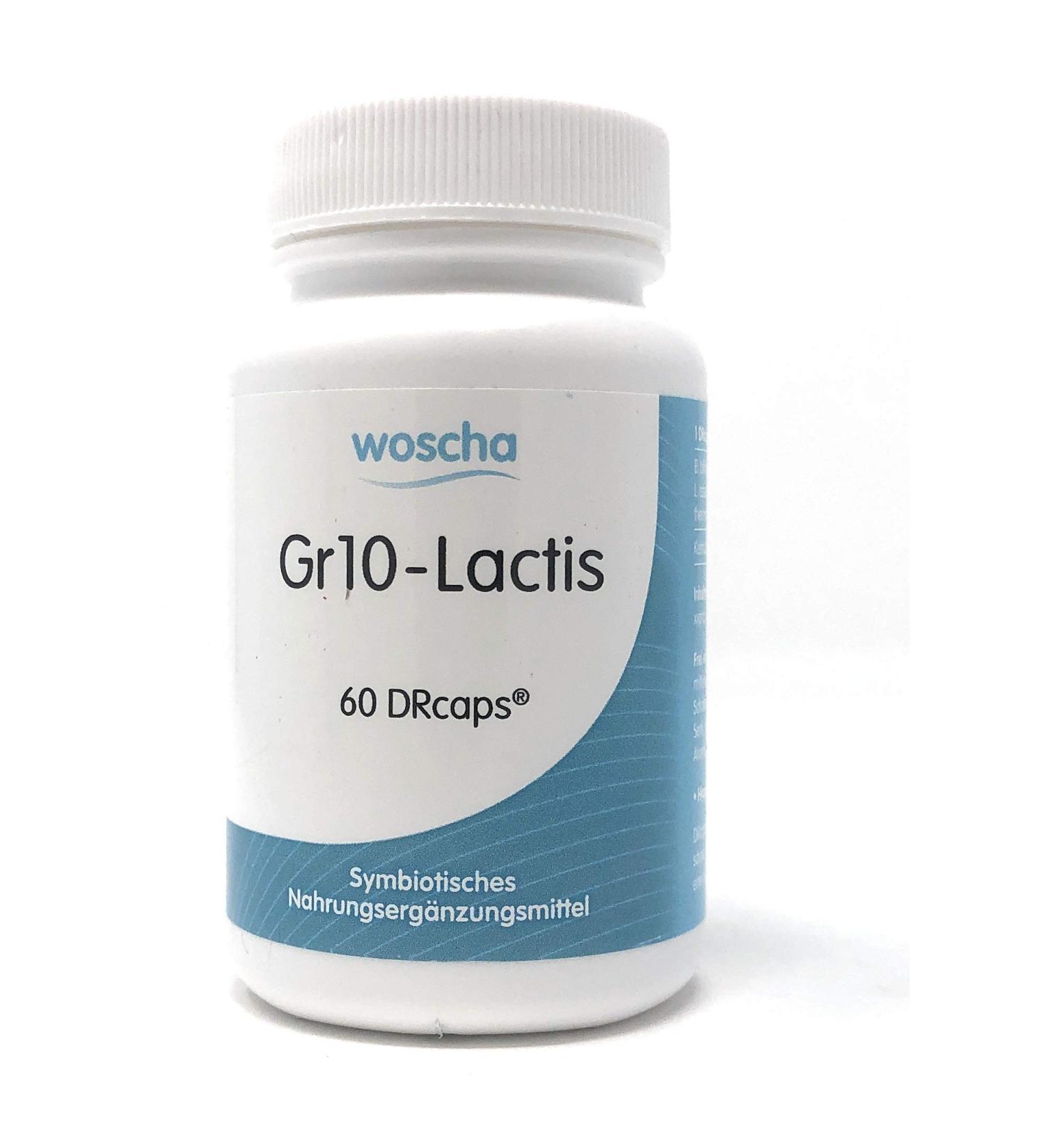 Buy WOSCHA Gr10 LACTIS Probiotic Bacteria 60 Vcaps for Gut Health | International Shipping Available - Buy Online on GoSupps.com