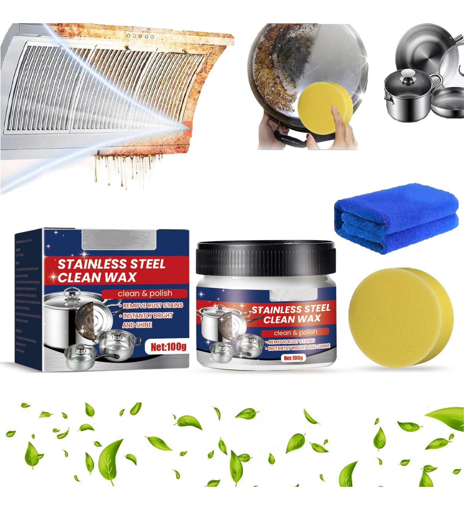 Jue Fish Magical Nano-Technology Stainless Steel Cleaning Paste-Surface Safe Stainless Steel Clean Wax Magic Stainless Steel Cleaner and Polish Power Paste Cleaner (1PCS) - Buy Online on GoSupps.com