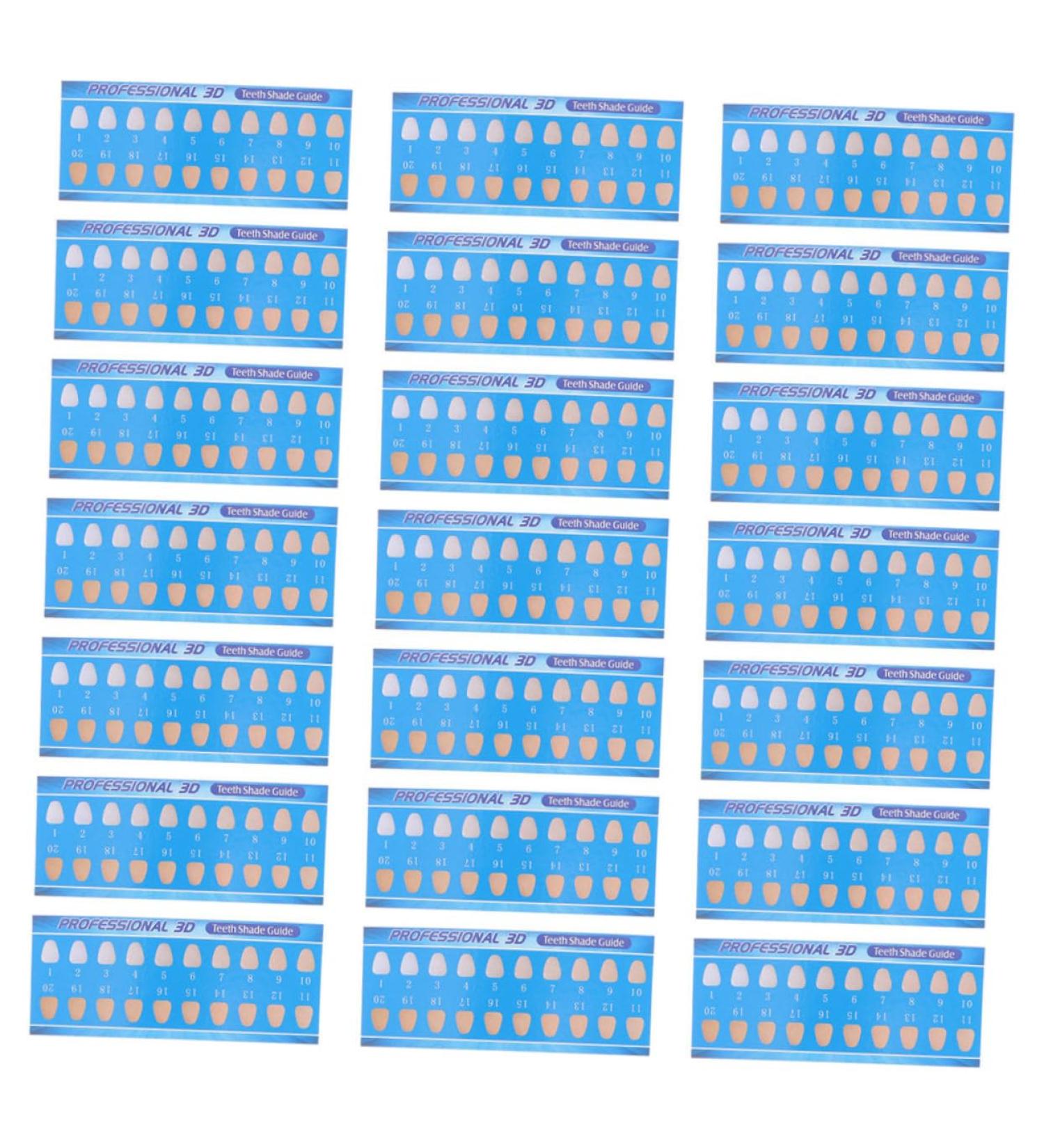 Homsfou 60 PTH Tooth Color Card - Oral Delivery Guide for Teeth Color Care & Lightening Chemicals - Buy Online on GoSupps.com