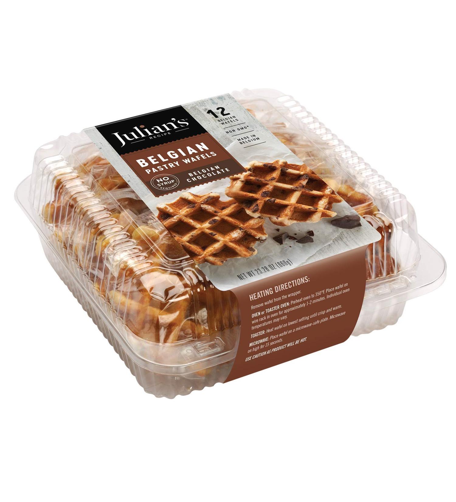 Julian's Recipe Chocolate Pastry Wafels 12 ct - Authentic Belgian Wafel Treats - Buy Online on GoSupps.com