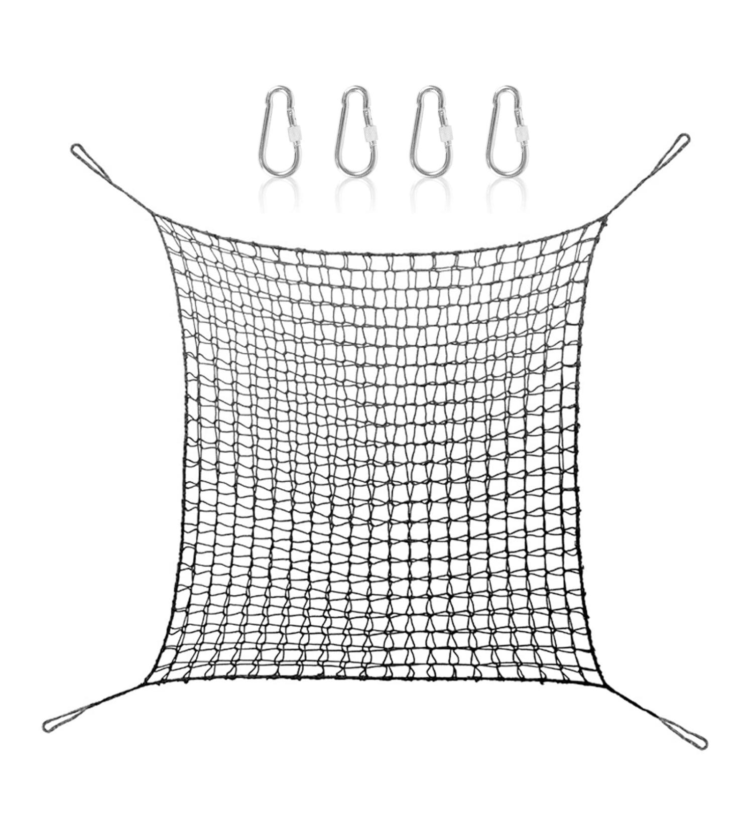 AMZGLORY Climbing Cargo Net - 3.3FT x 9.9FT Heavy Duty Playground Net for Indoor/Outdoor Climbing, Jungle Gyms, Treehouse - Black - Buy Online on GoSupps.com