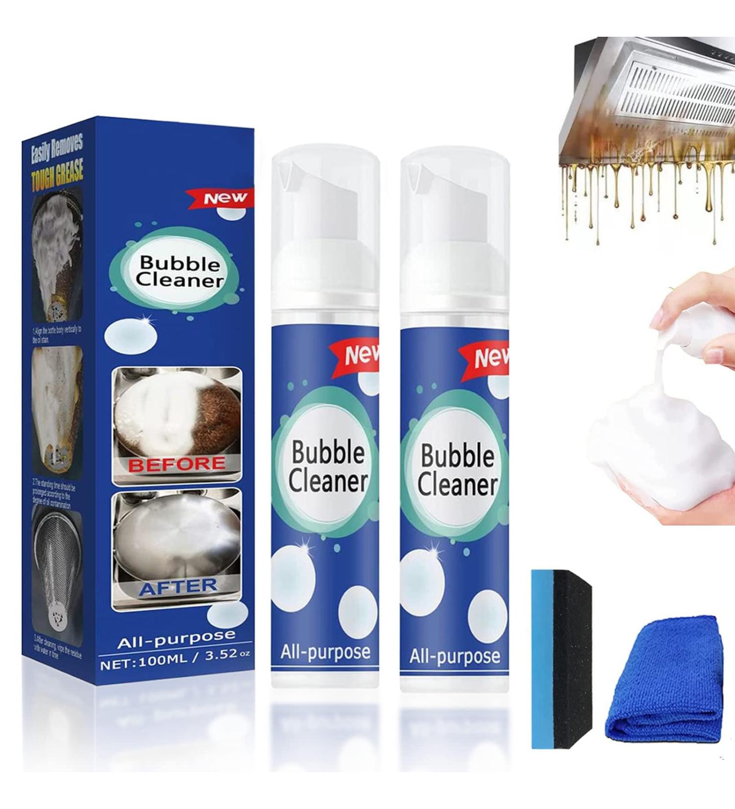 All-Purpose Bubble Cleaner Foaming Heavy Oil Stain Cleaner Powerful Foam Cleaner for Stain Removal Stubborn Grease And Dirt Removal Spray (30ML 2Pcs) 30ML 2Pcs - Buy Online on GoSupps.com