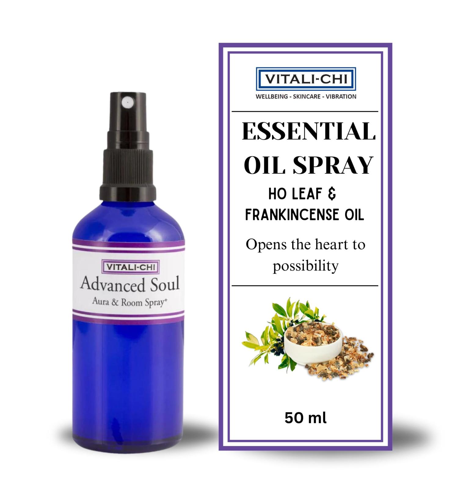 Vitali-Chi Essential Oil Spray Made from Ho Leaf & Frankincense | Stress Relief & Mood Enhancement | Air Freshener Aura & Room Spray 50 ml - Buy Online on GoSupps.com