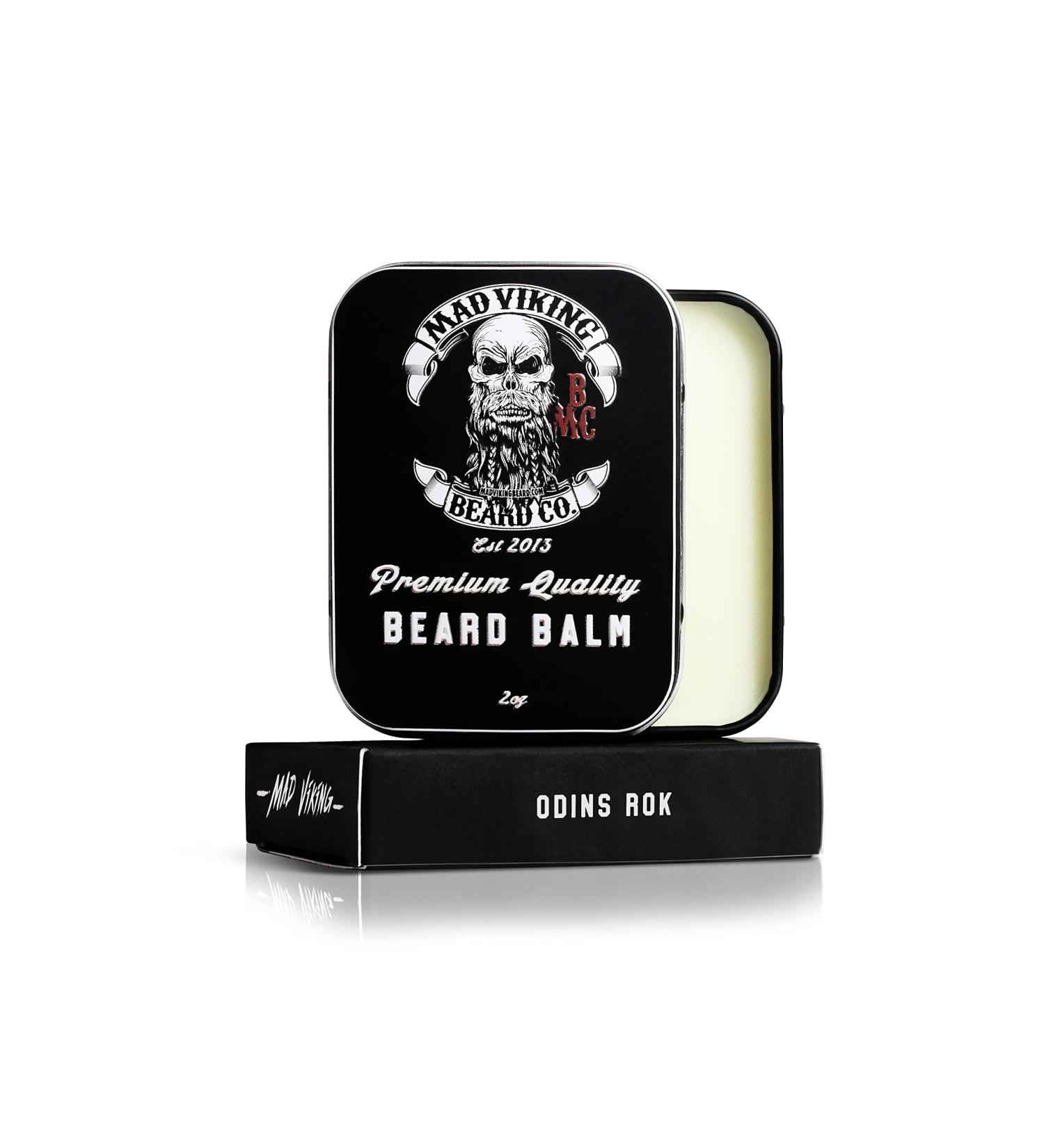 Mad Viking Beard Co. - All Natural Beard Care for Men | Handmade Cruelty-Free Medium to Heavy Hold | Odin s R k 2oz | Made in USA - Buy Online on GoSupps.com