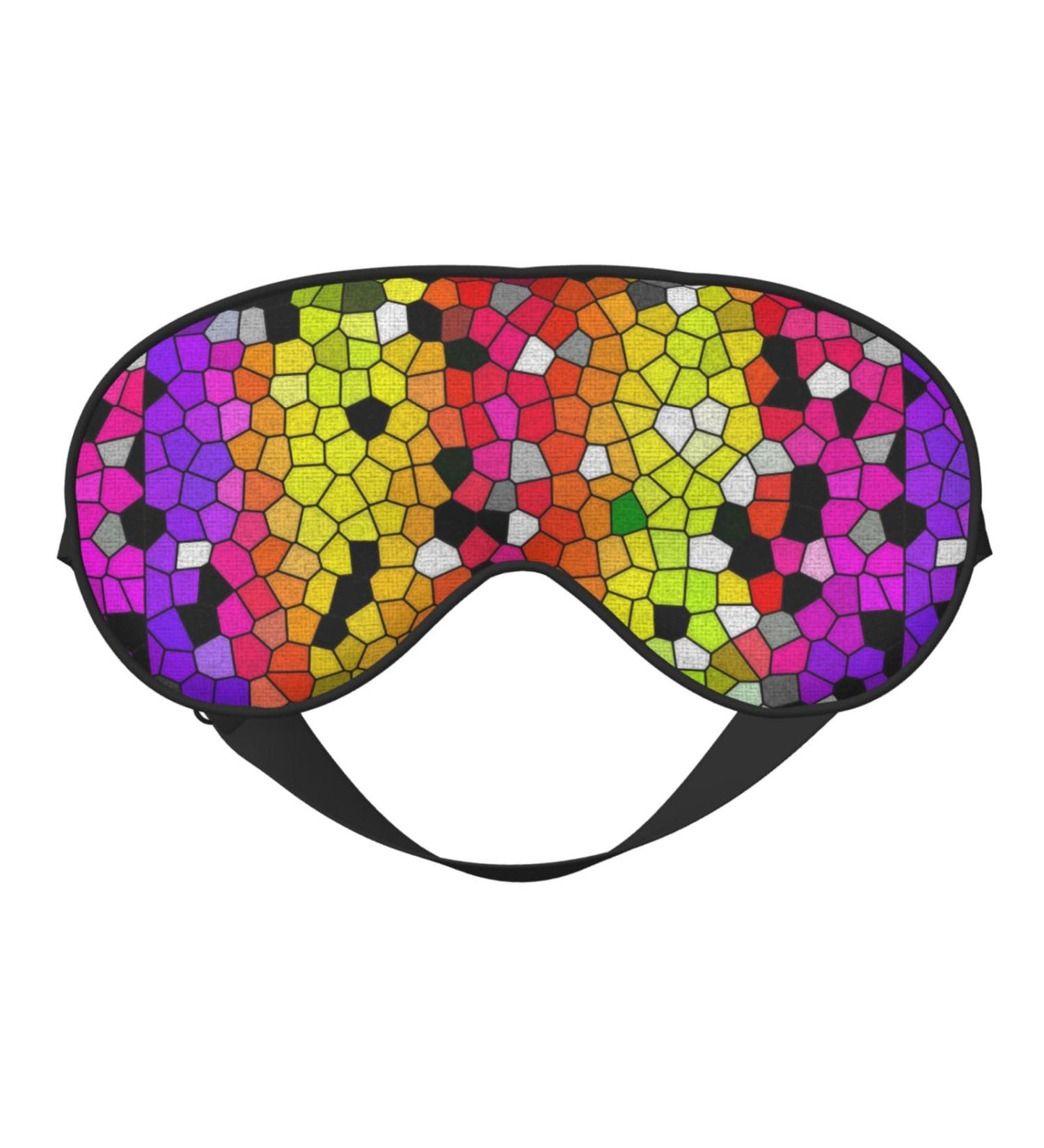 Colorful Tie Dye Stained Glass Sleep Mask | Adjustable Double-Sided Soft Eye Covers for Perfect Shading & Reduced Eye Edema - International Shipping Available - Buy Online on GoSupps.com