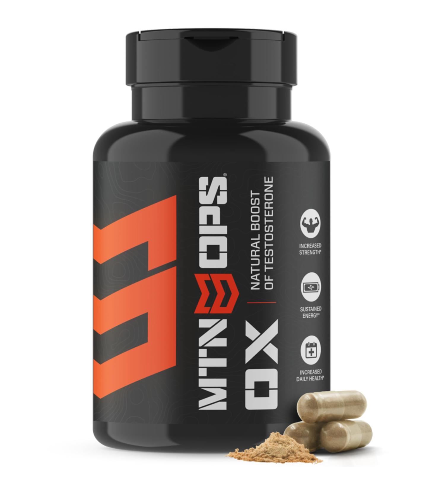 MTN OPS Ox Testosterone Booster - Powerful Men's Supplement with Tribulus Terrestris & Maca Root | 30 Servings - Boost Energy & Vitality - Buy Online on GoSupps.com