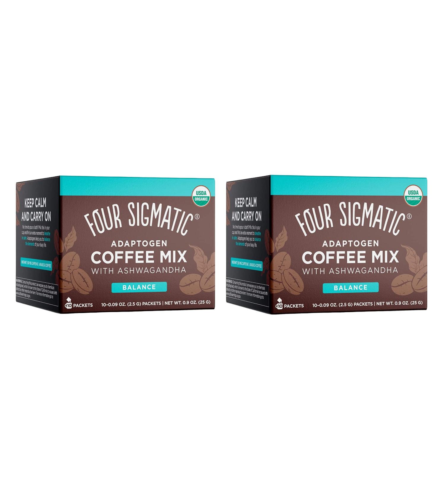 Four Sigma Adaptogen Ashwagandha Coffee 25g (Pack of 2) - Buy Online on GoSupps.com