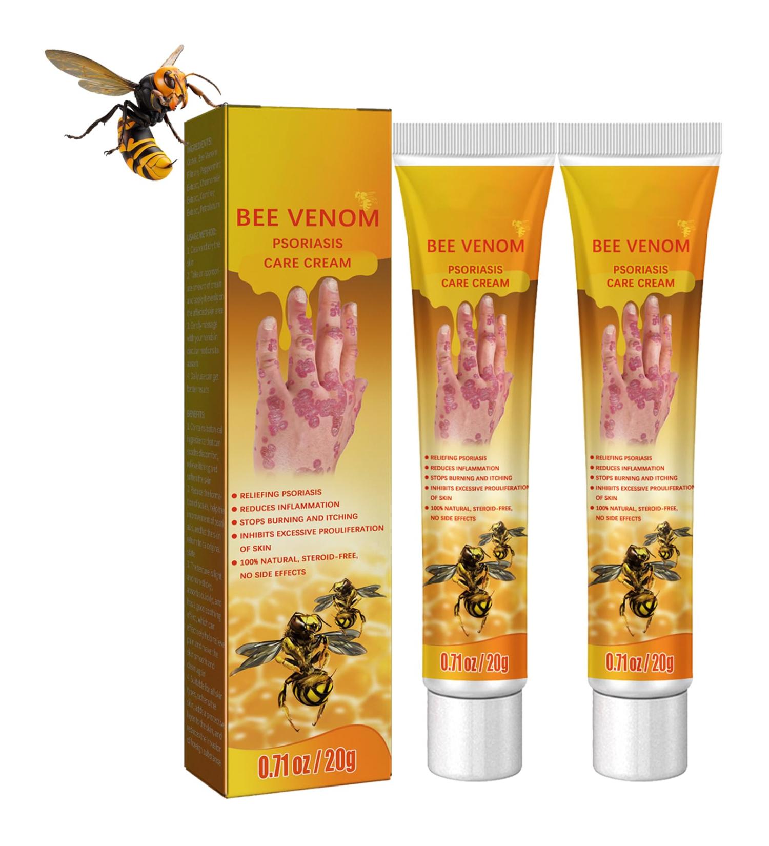 HAAB Youth Bee Venom Psoriasis Treatment Cream - Skin & Scalp Relief - 2pcs - Buy Online on GoSupps.com