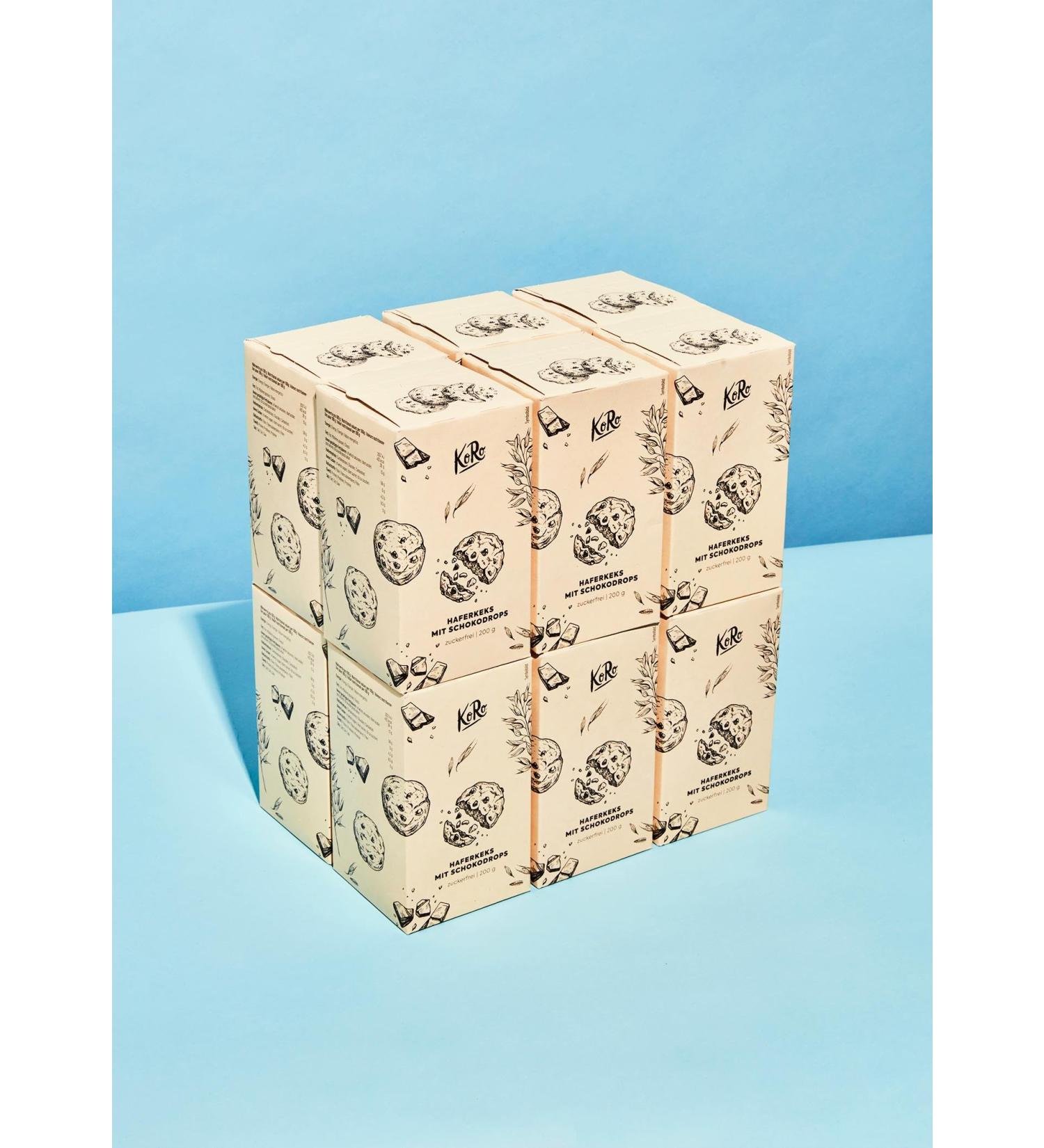 KoRo - Vegan Oatmeal Cookies with Chocolate Chips 12 x 200g - Buy Online on GoSupps.com