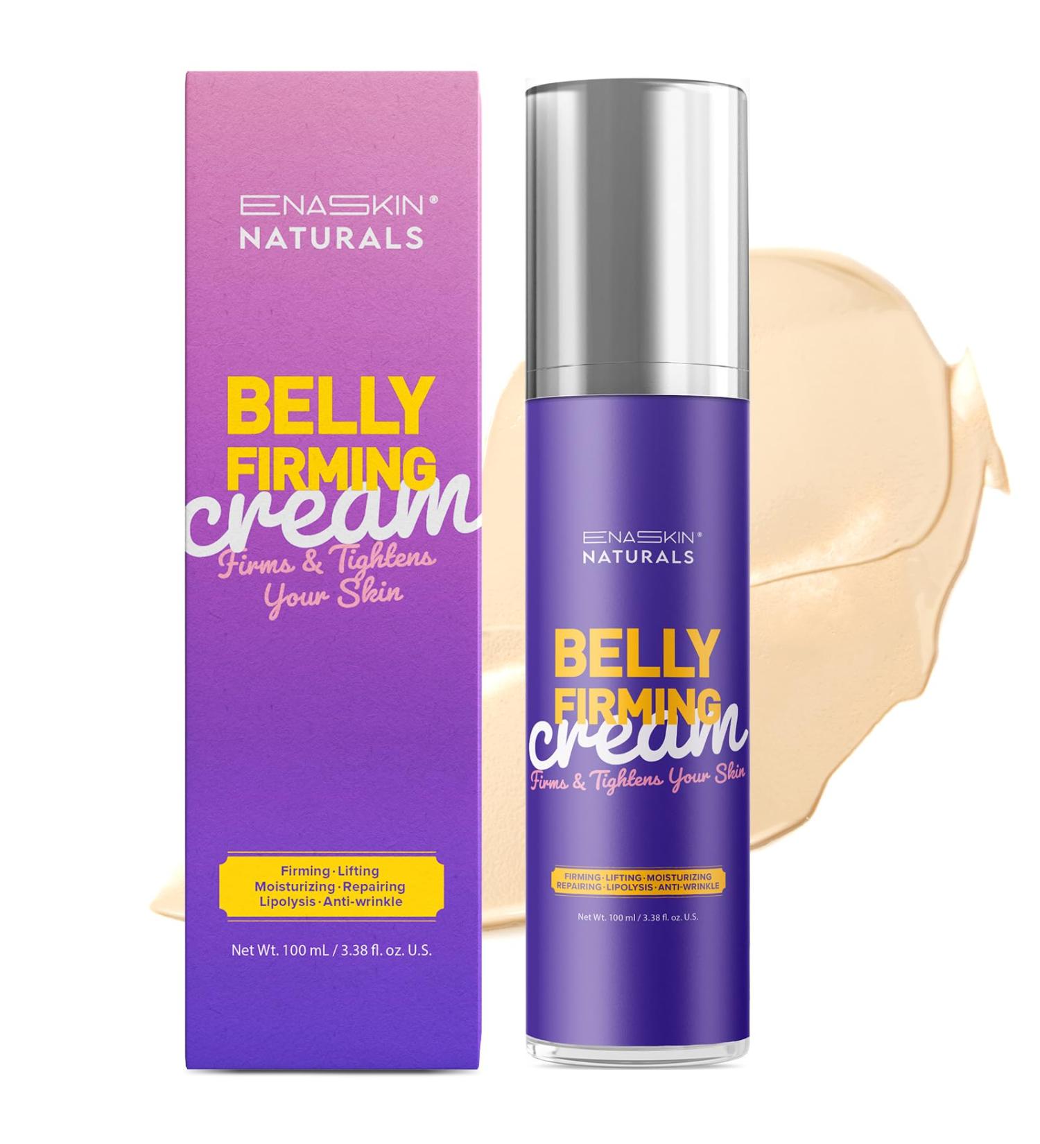Belly Firming Cream: B Flat Skin Tightening Cream Cellulite & Stretch Mark Reduction & Tummy Hips Cream & Body Firming for Stomach & Thighs & Arms 3.38 Fl Oz - Buy Online on GoSupps.com