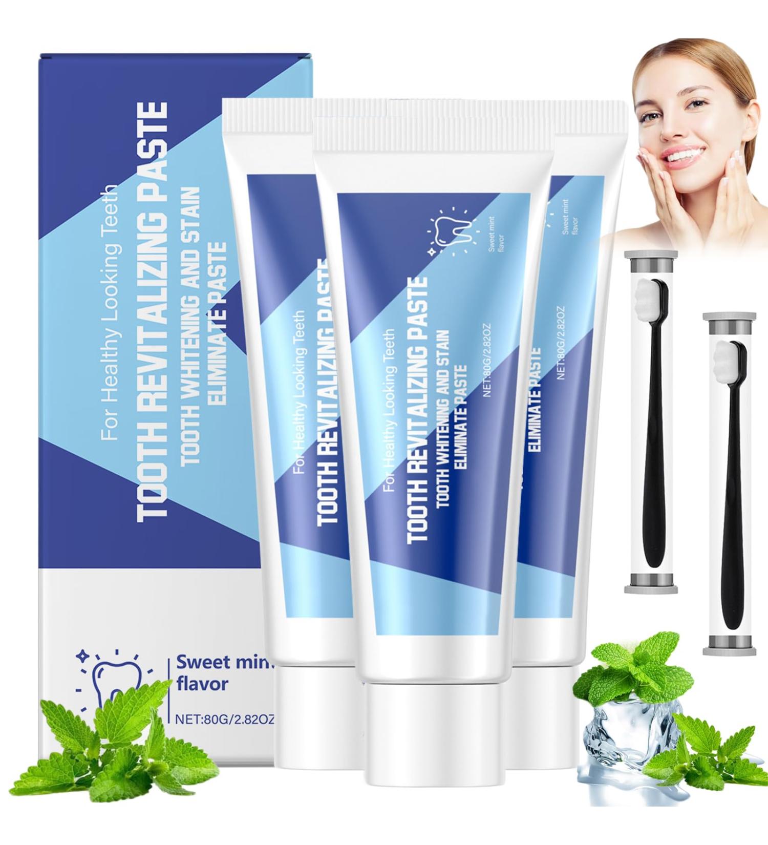 Natural Whitening Toothpaste Complete Whitening Toothpaste Teeth Whitening and Stain Removal For Clean Mouth Whiter Teeth and Fresh Breath (3pcs) - Buy Online on GoSupps.com