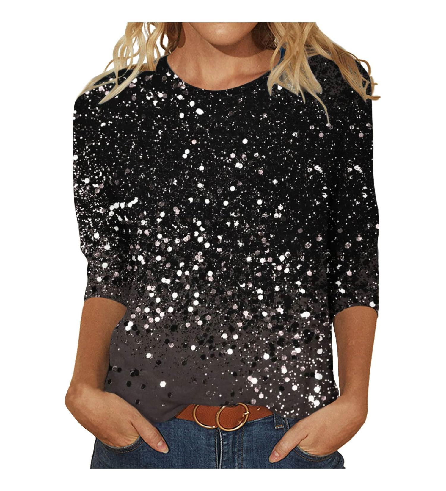 Elegant Women's Summer Tops - V/O Cutout Flower Sleeve T-Shirt | Affordable Cotton Blouses - Buy Online on GoSupps.com
