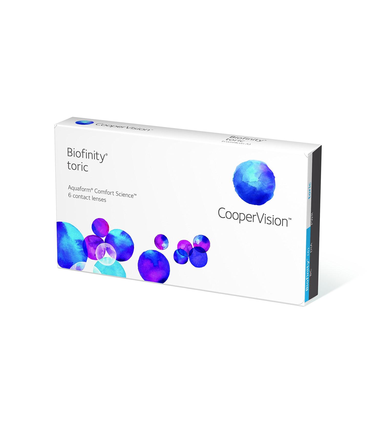 CooperVision Biofinity Toric monthly lenses 1 piece/BC: 8.7 mm/DIA: 14.5 / CYL: -1.25 / AXIS: 120 / -4.25 diopters