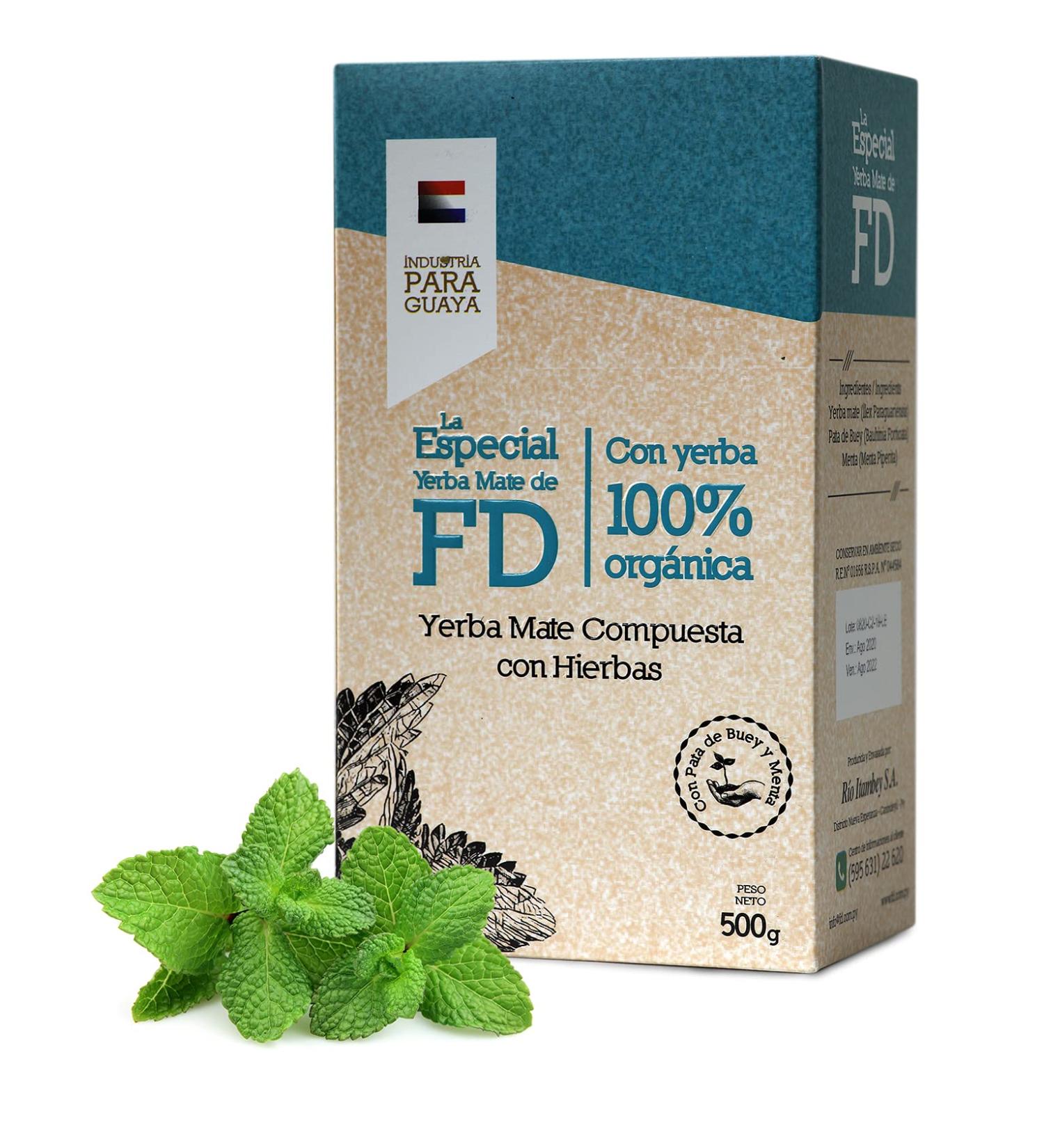 Yerbee Yerba Mate Tea Fede Rico Especial Minze 05 kg Mate Tea from Paraguay Detox and energy drink Especial Minze 05 kg - Buy Online on GoSupps.com